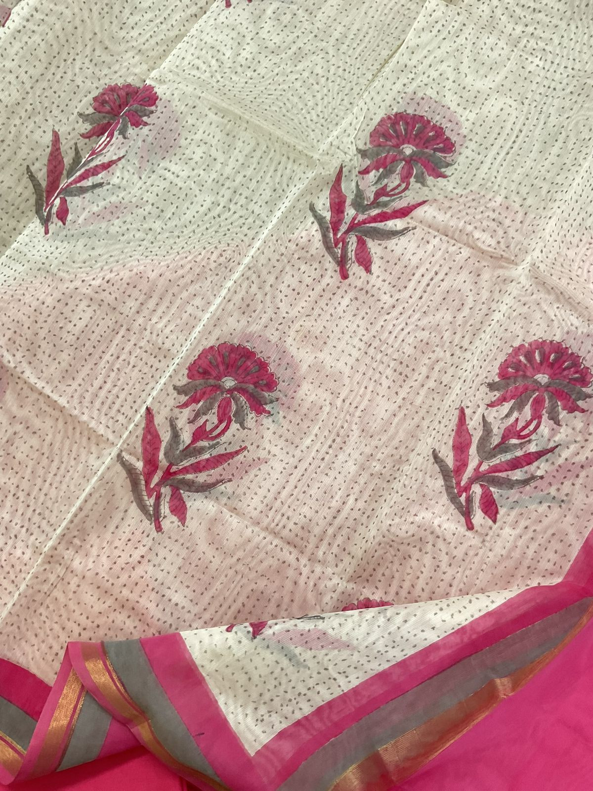 Pure Cotton Printed Suit - Pink