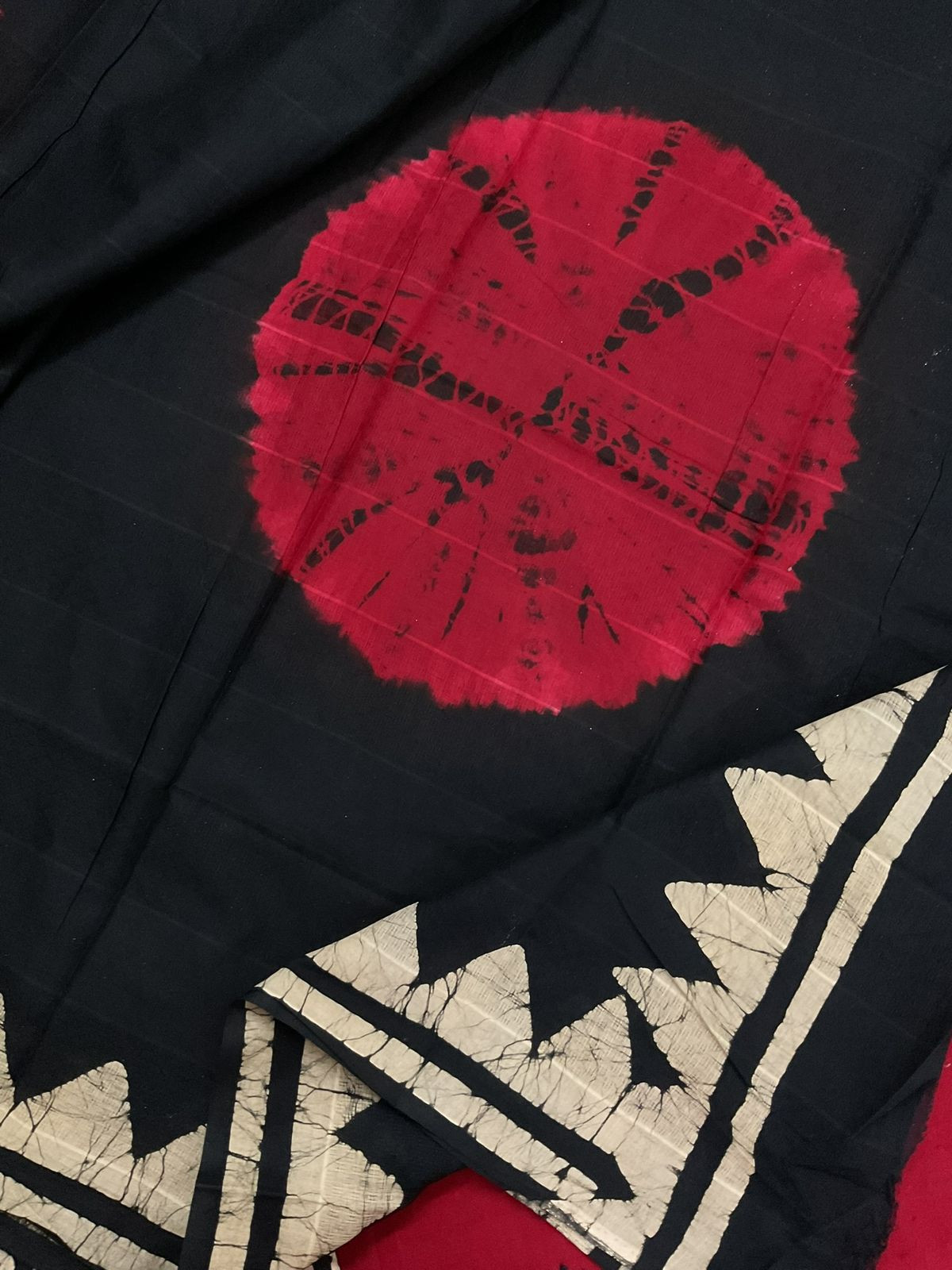 Pure Cotton Self Weaved Printed Embroidered Suit - Dark Red