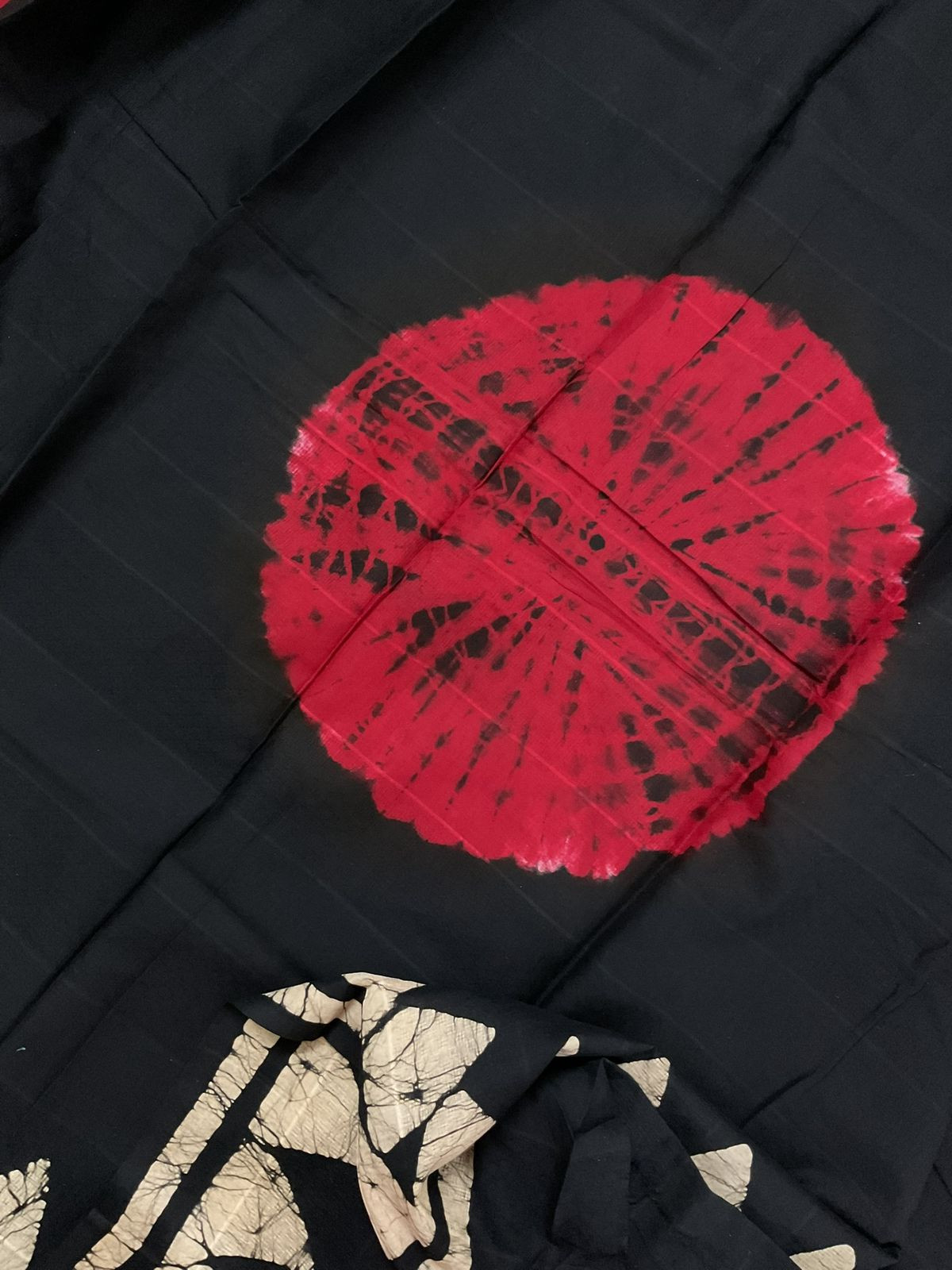 Pure Cotton Self Weaved Printed Embroidered Suit - Dark Red