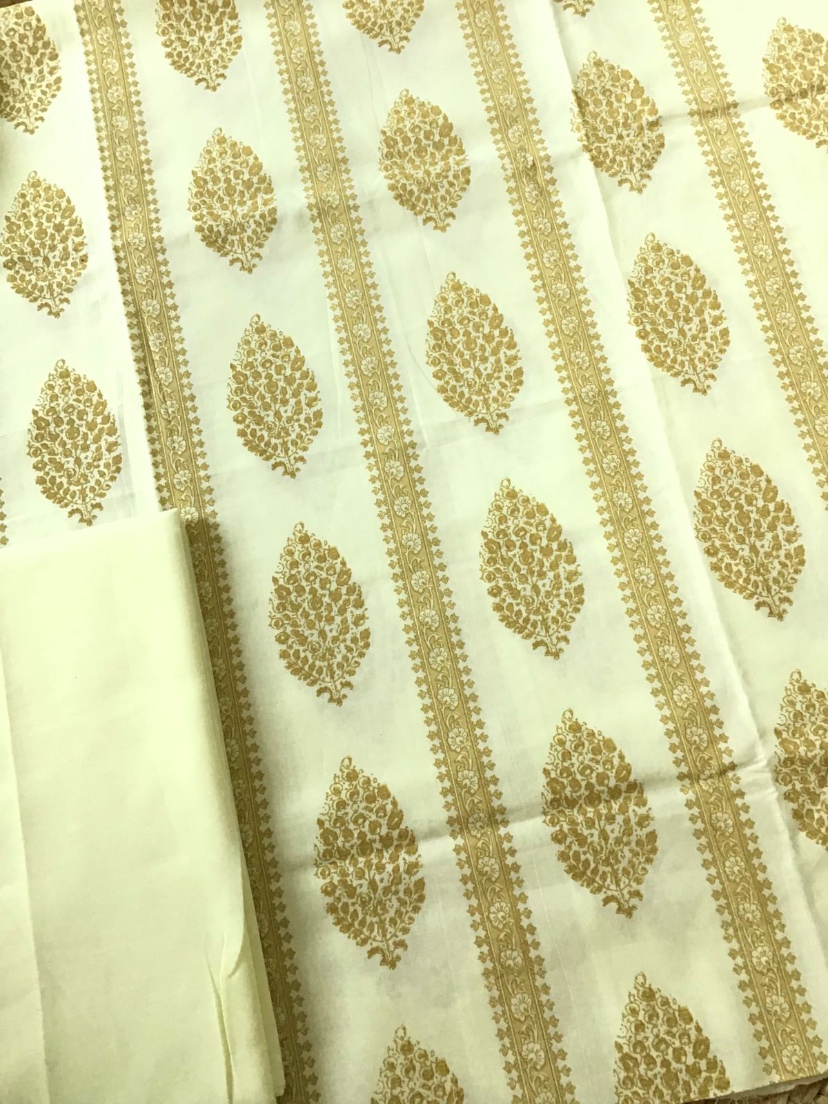 Pure Cotton Printed Suit - Yellow