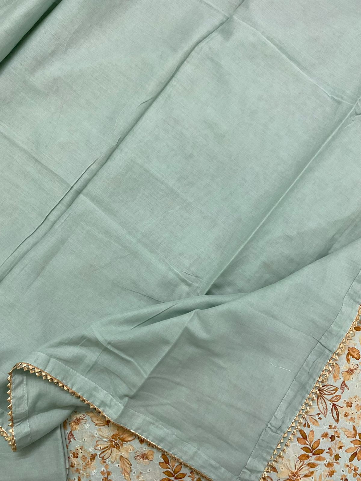 Pure Hakoba Cotton Printed Suit - Blue