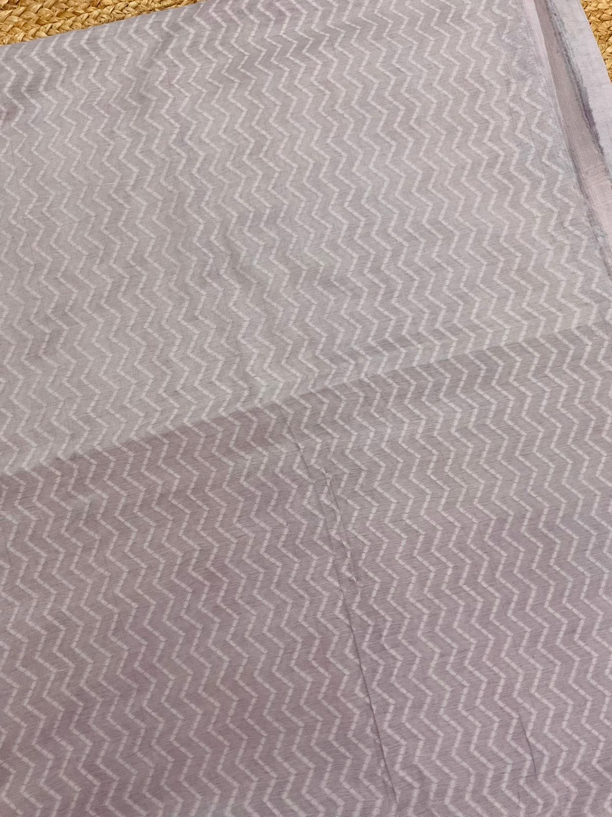 Soft Chanderi Banarasi Weaved Suit - Lavender