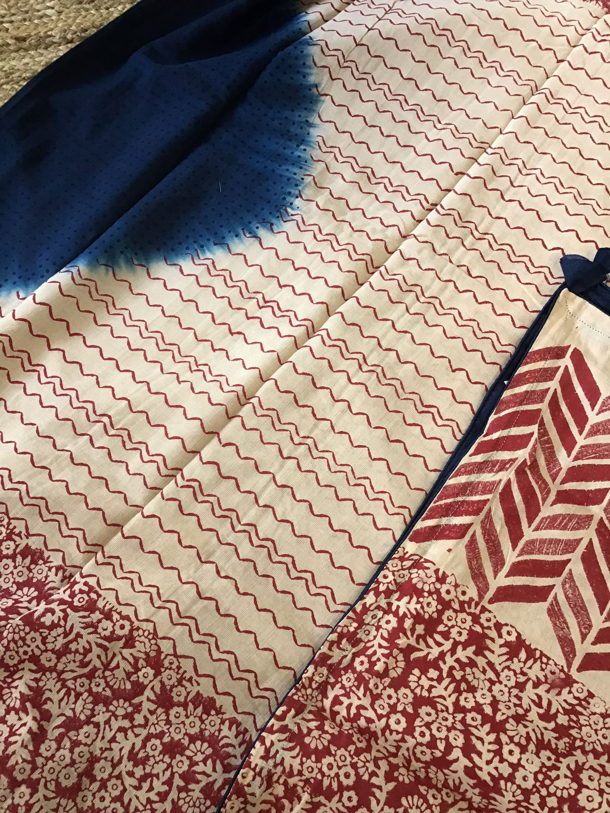 Pure Cotton Printed Suit - Red