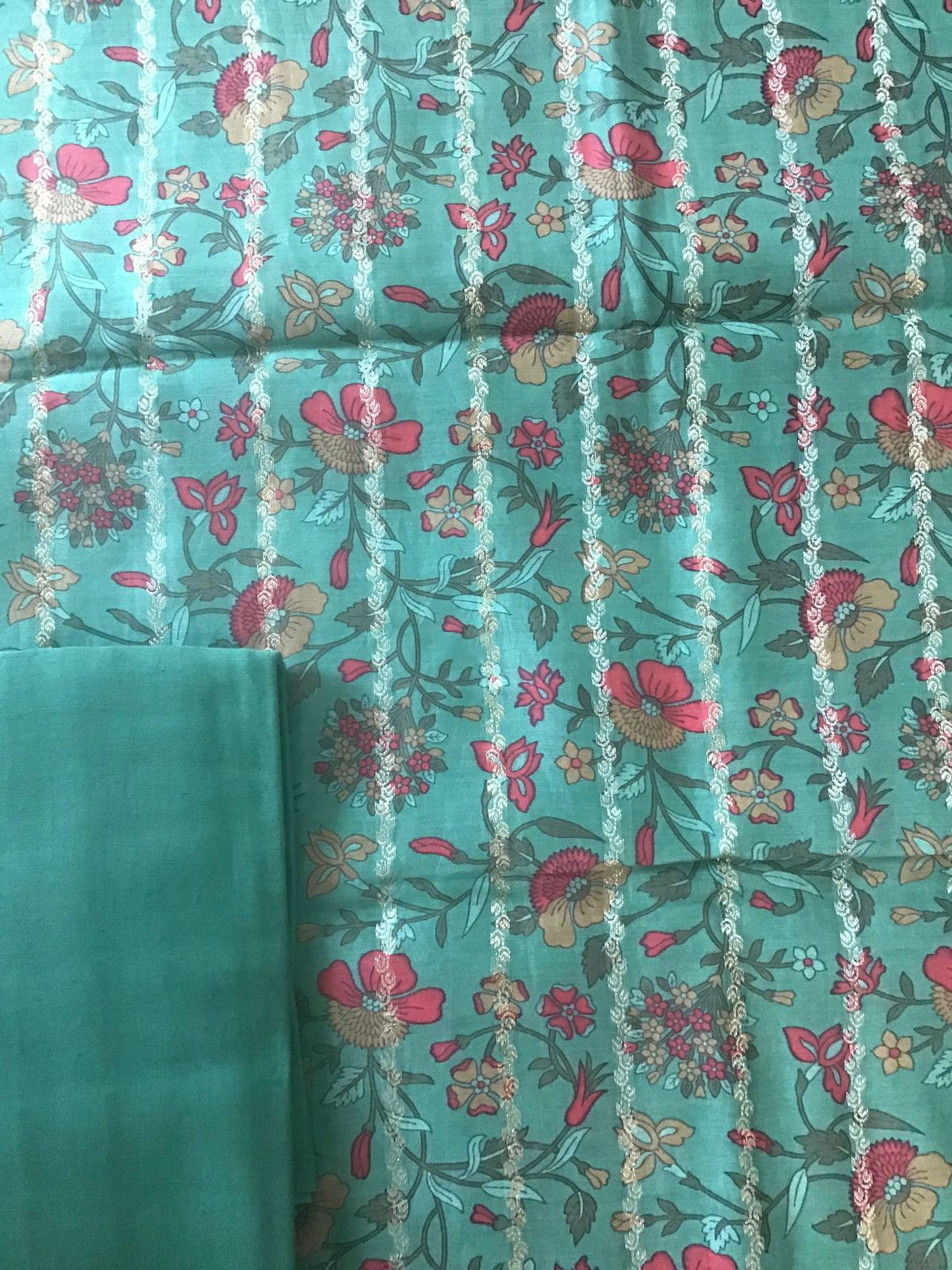 Pure Maheshwari Printed Banarasi Weaved Suit - Green