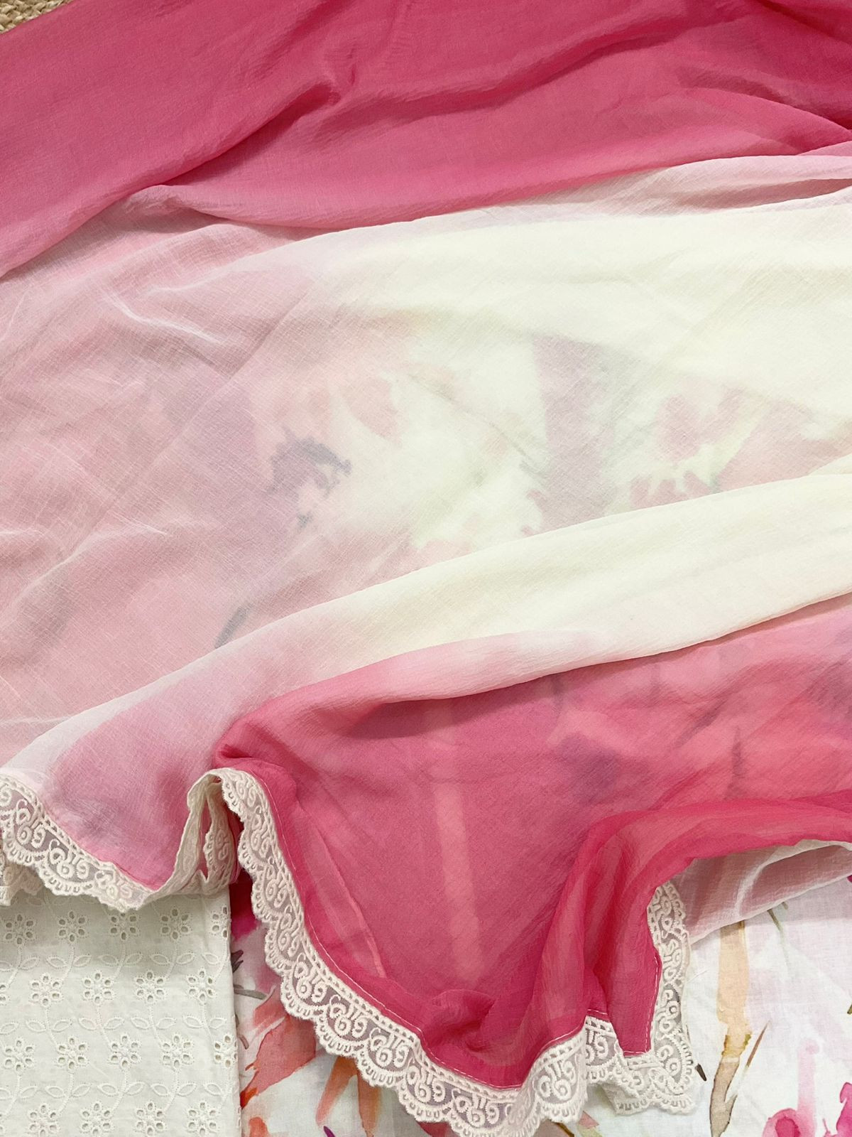 Pure Jaam Cotton Printed Embroidered Suit - Off White