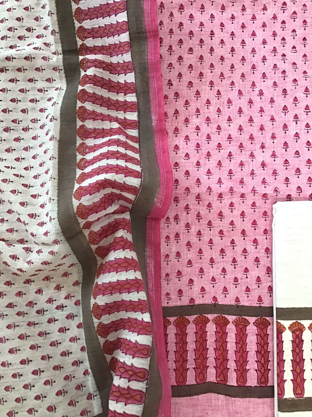 Pure Soft Khadi Cotton Printed Suit - Pink