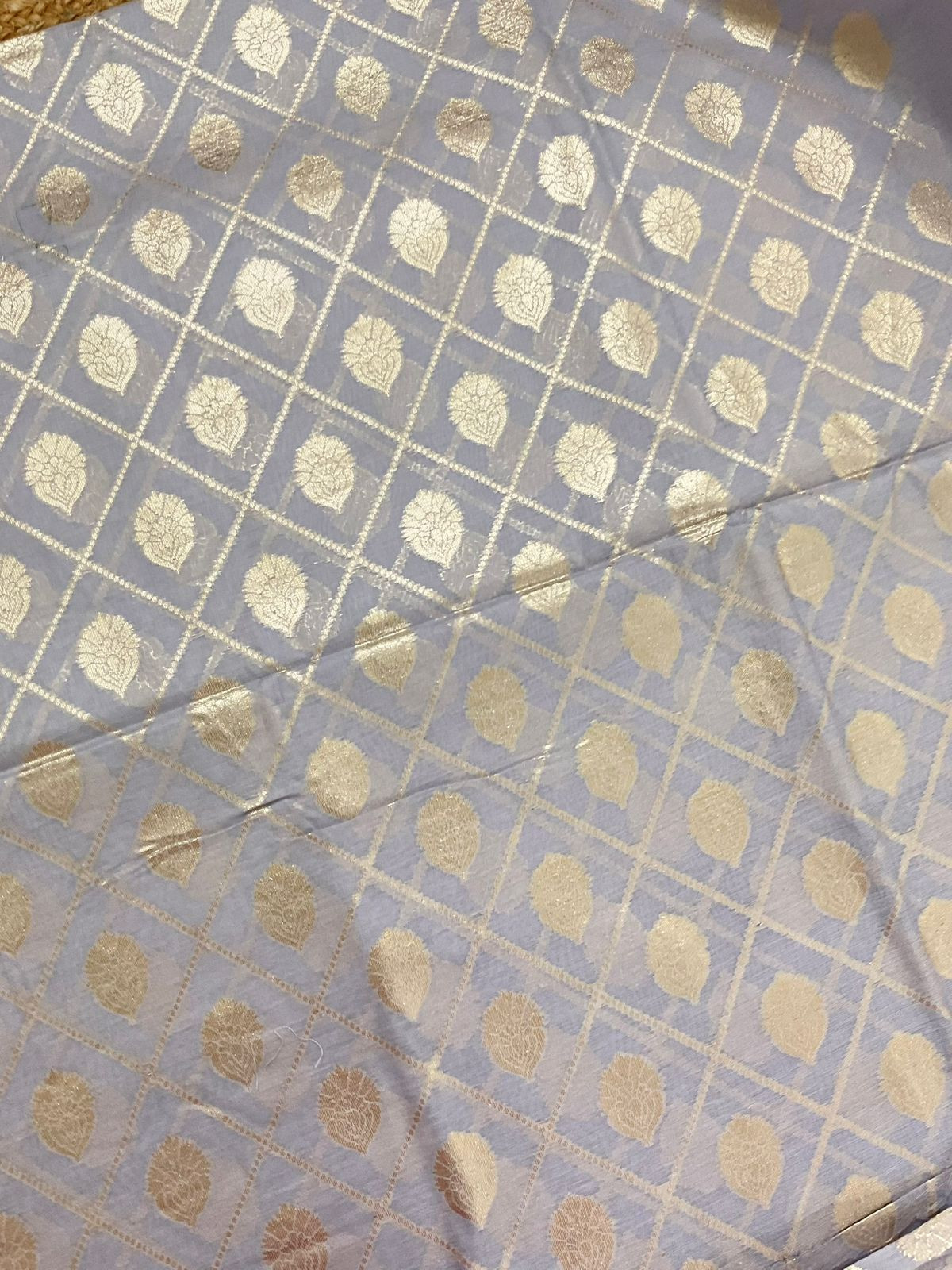 Soft Chanderi Banarasi Weaved Suit - Lavender