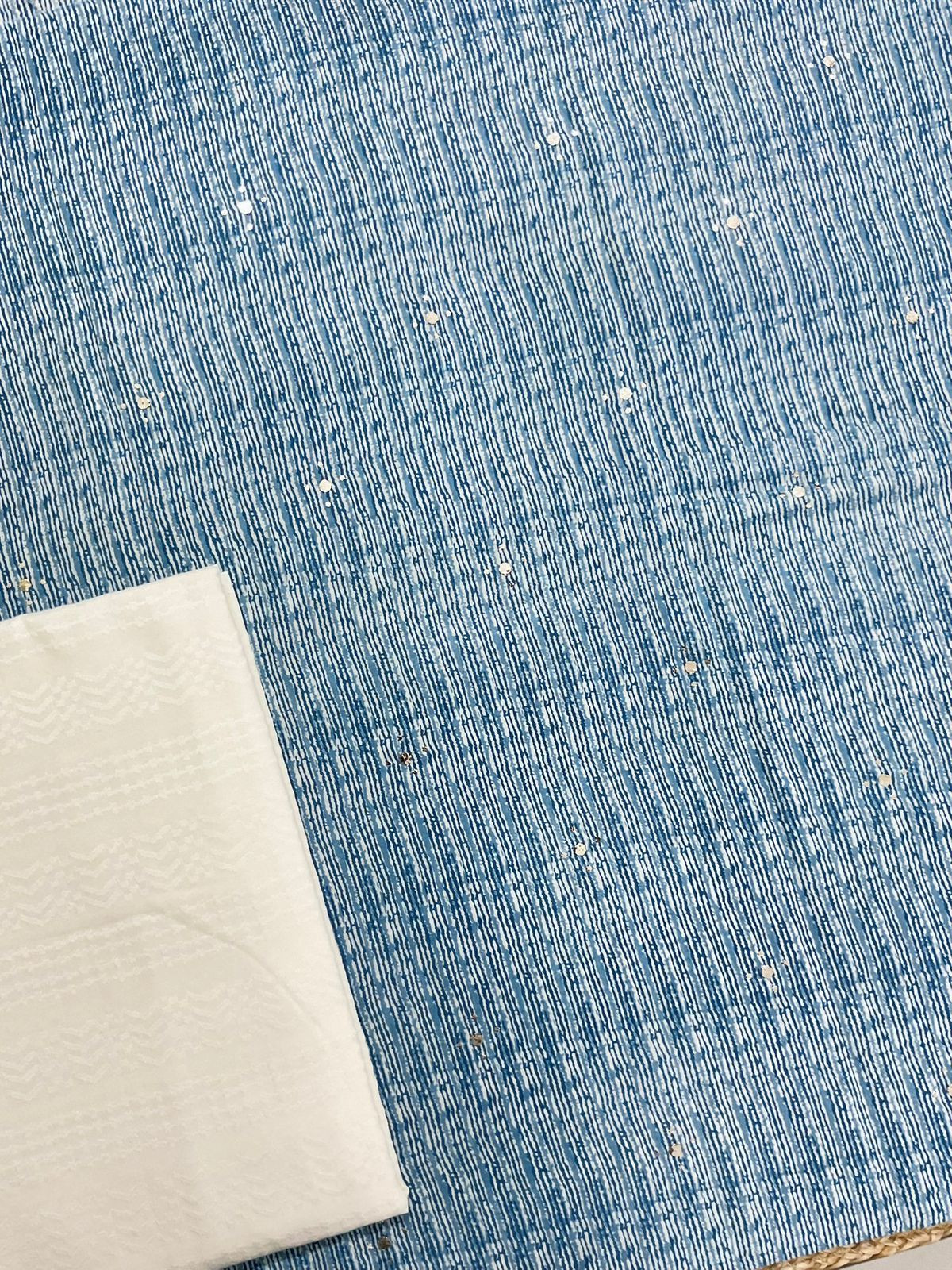 Pure Fine Cotton Printed Embroidered Suit - Blue