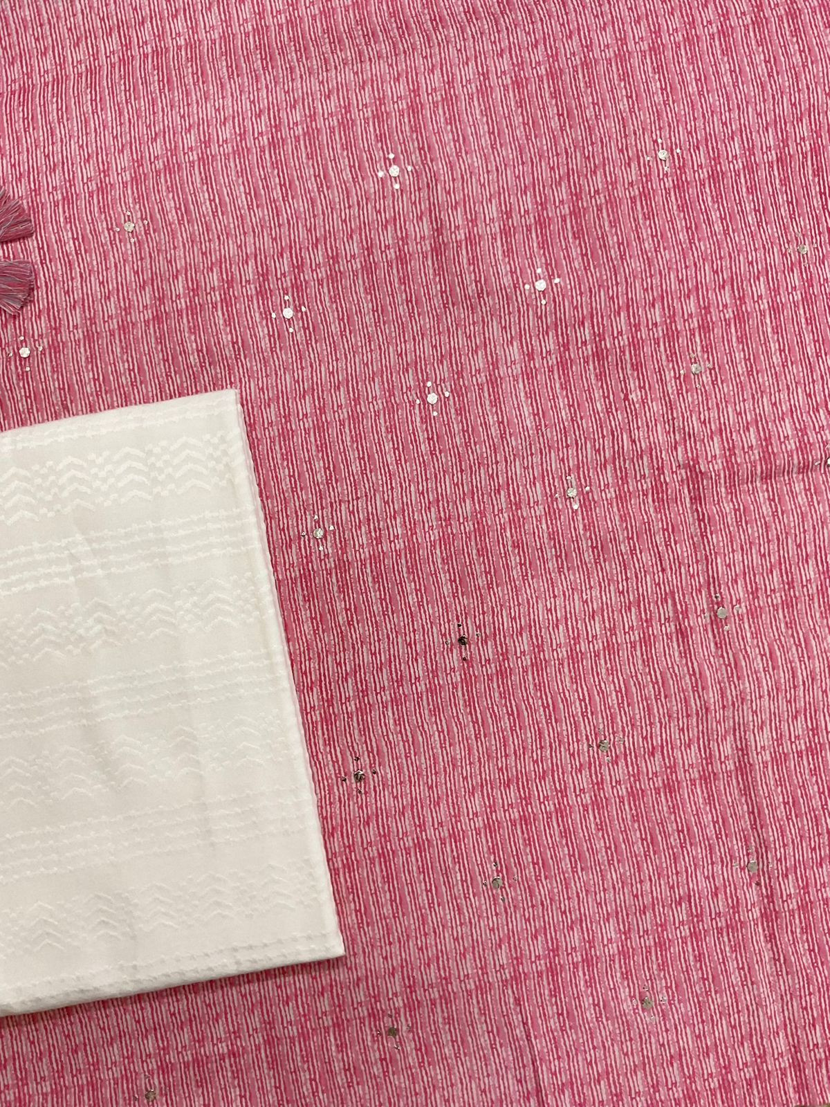 Pure Fine Cotton Printed Embroidered Suit - Pink