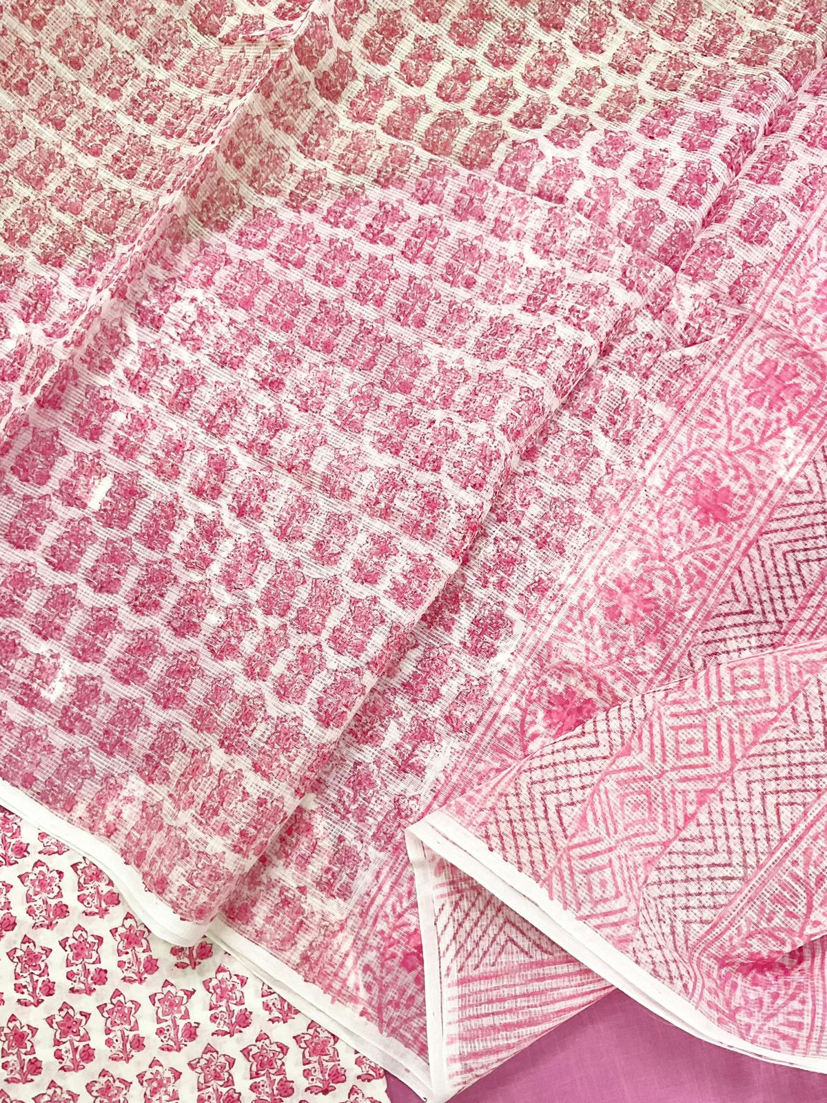 Pure Cotton Printed Embroidered Suit - Purplish Pink