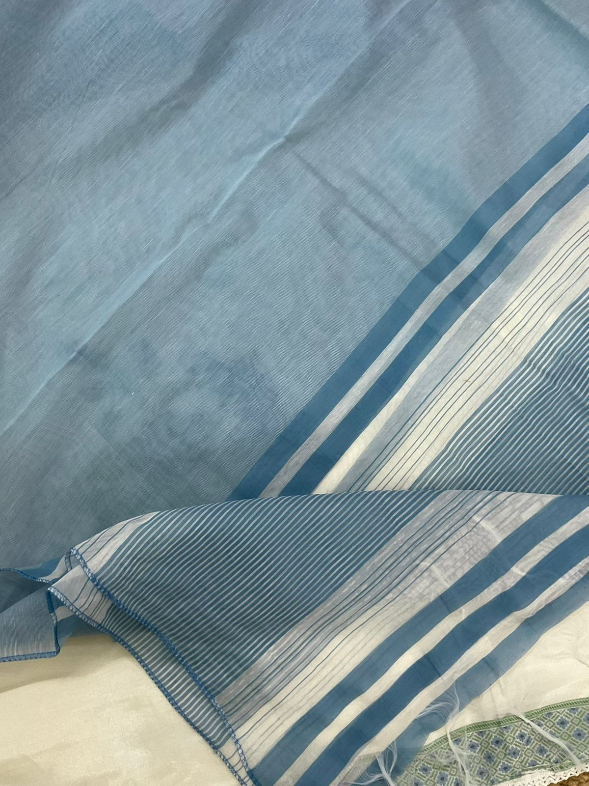 Soft Shimmer Silk Jamdani Weaved Embroidered Suit - Off White