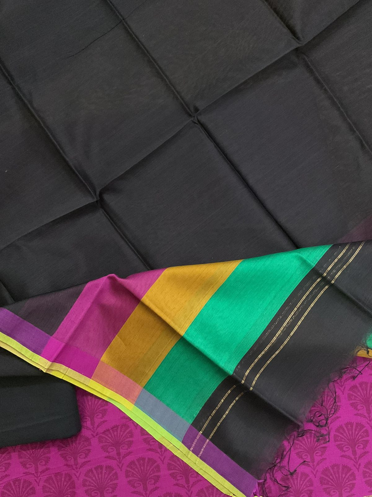 Pure Cotton Printed Suit - Purplish Pink