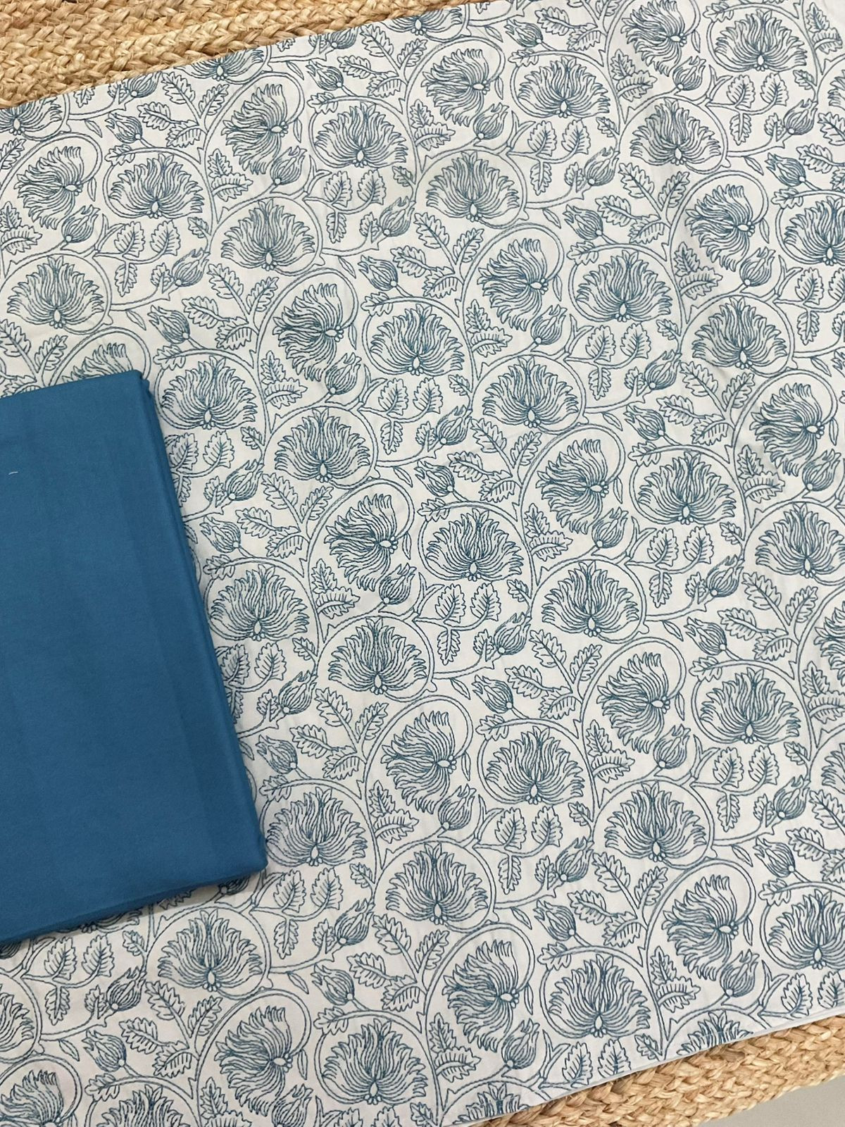 Soft Silk Embroidered Suit - Grey