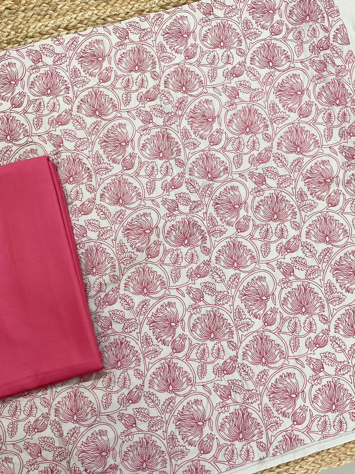 Soft Silk Embroidered Suit - Grey