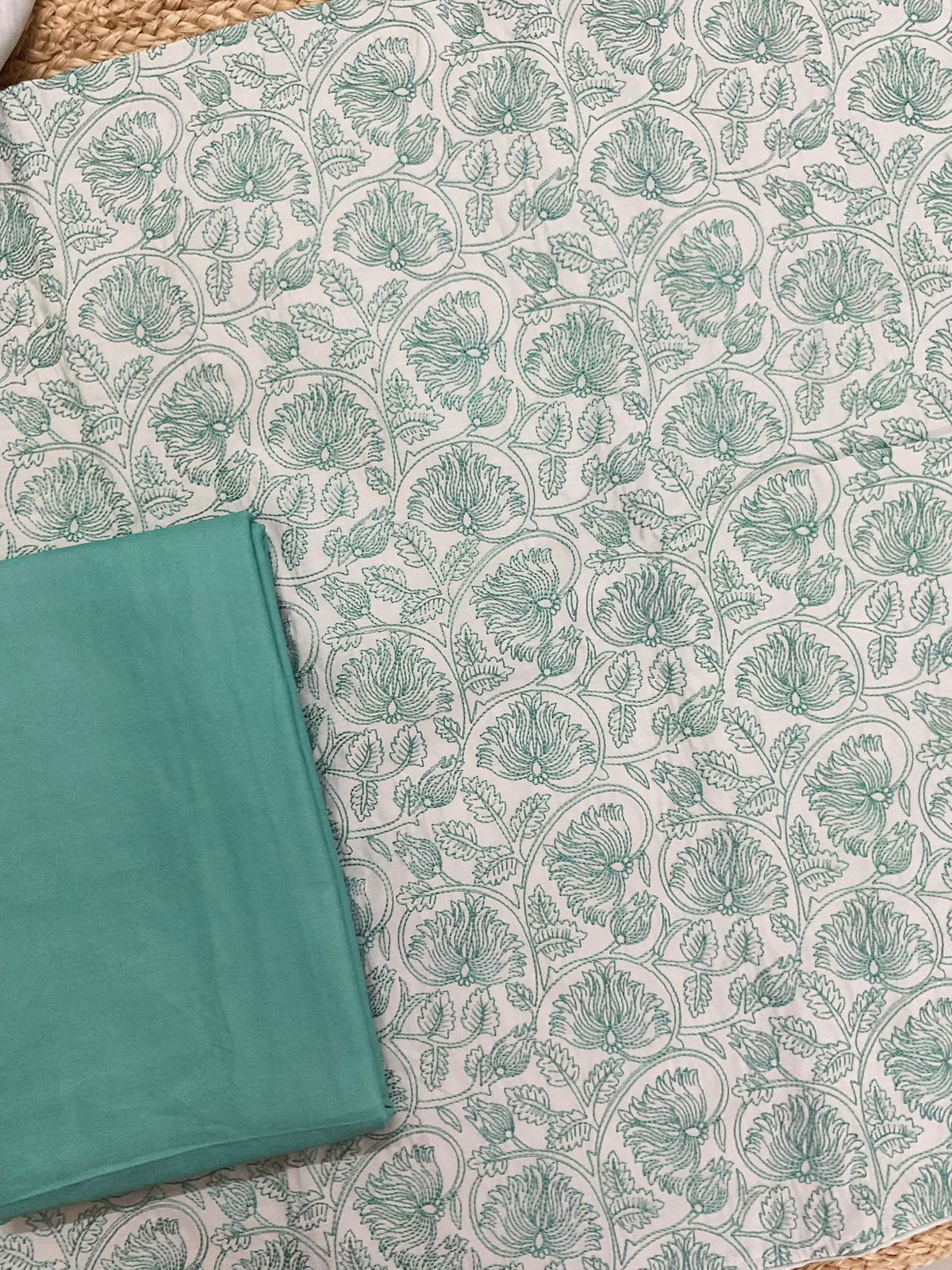 Soft Silk Embroidered Suit - Grey