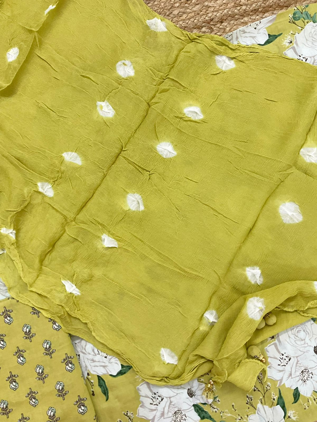 Pure Mul Cotton Printed Embroidered Suit - Green