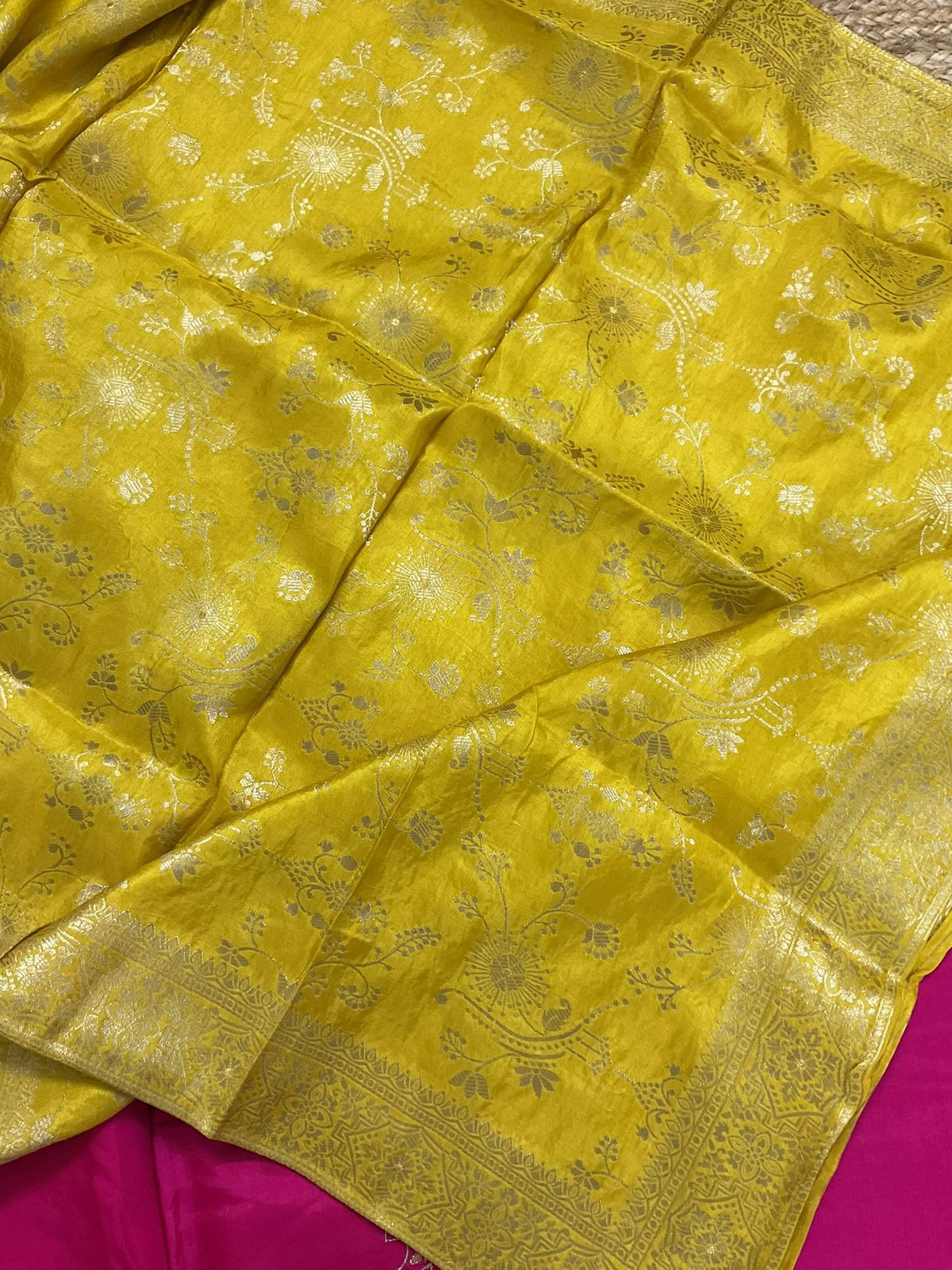 Soft Dola Silk Embroidered Banarasi Weaves Suit - Pink