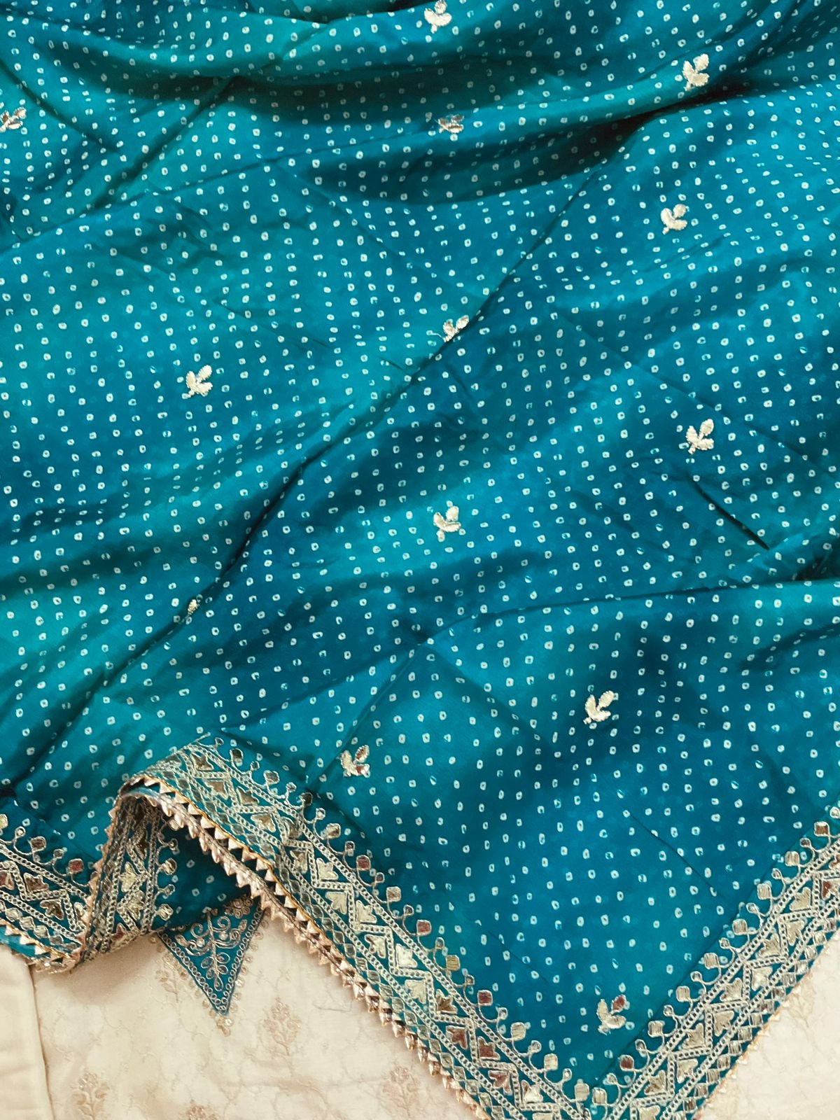 Soft Dola Silk Banarasi Weaved Embroidered Suit - Off White