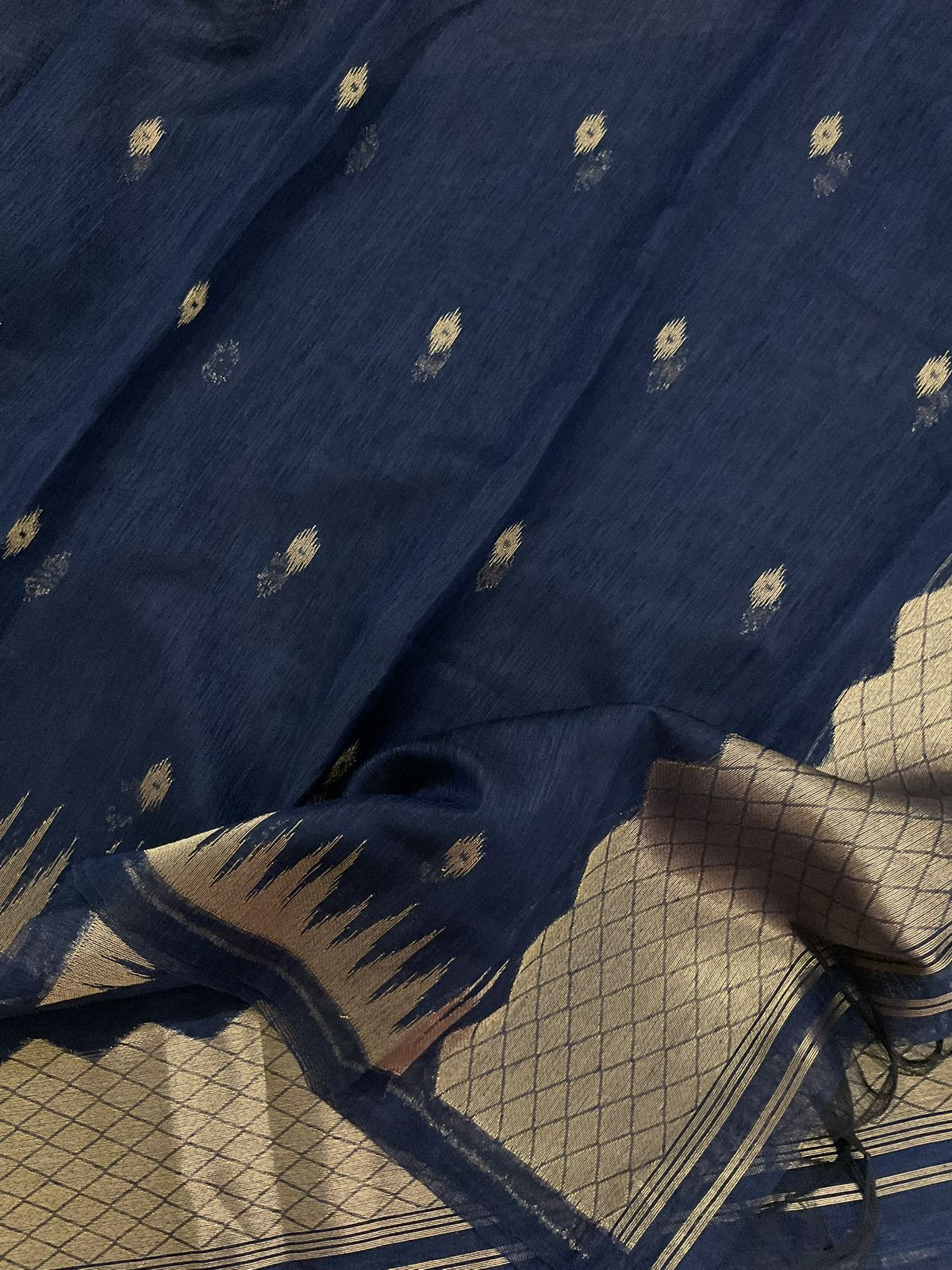 Soft Linen Chanderi Banarasi Weaved Suit - Blue