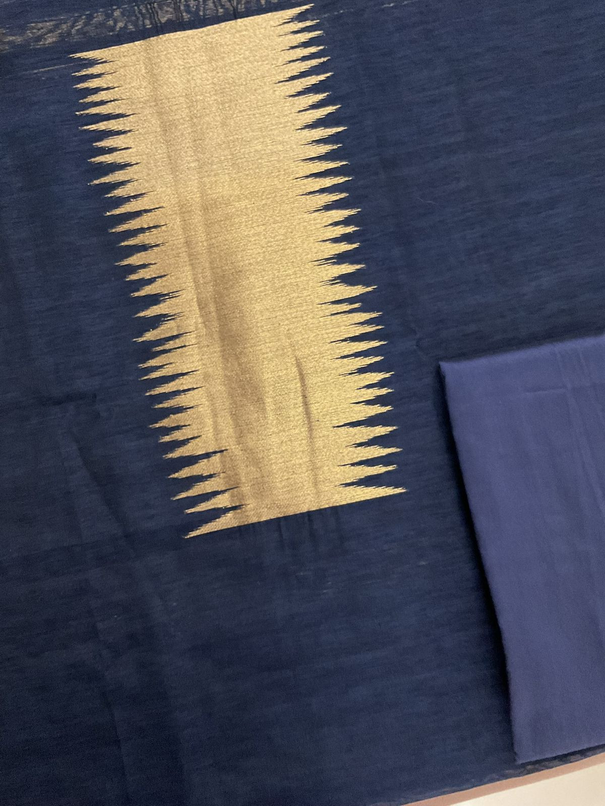 Soft Linen Chanderi Banarasi Weaved Suit - Blue