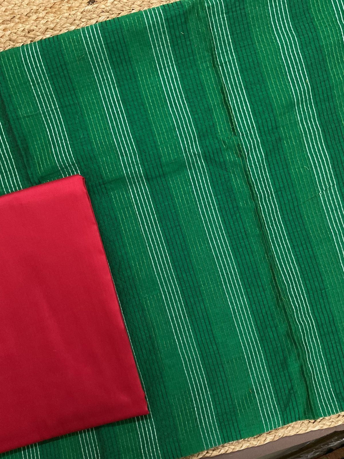 Pure Chanderi Printed Embroidered Suit - Green