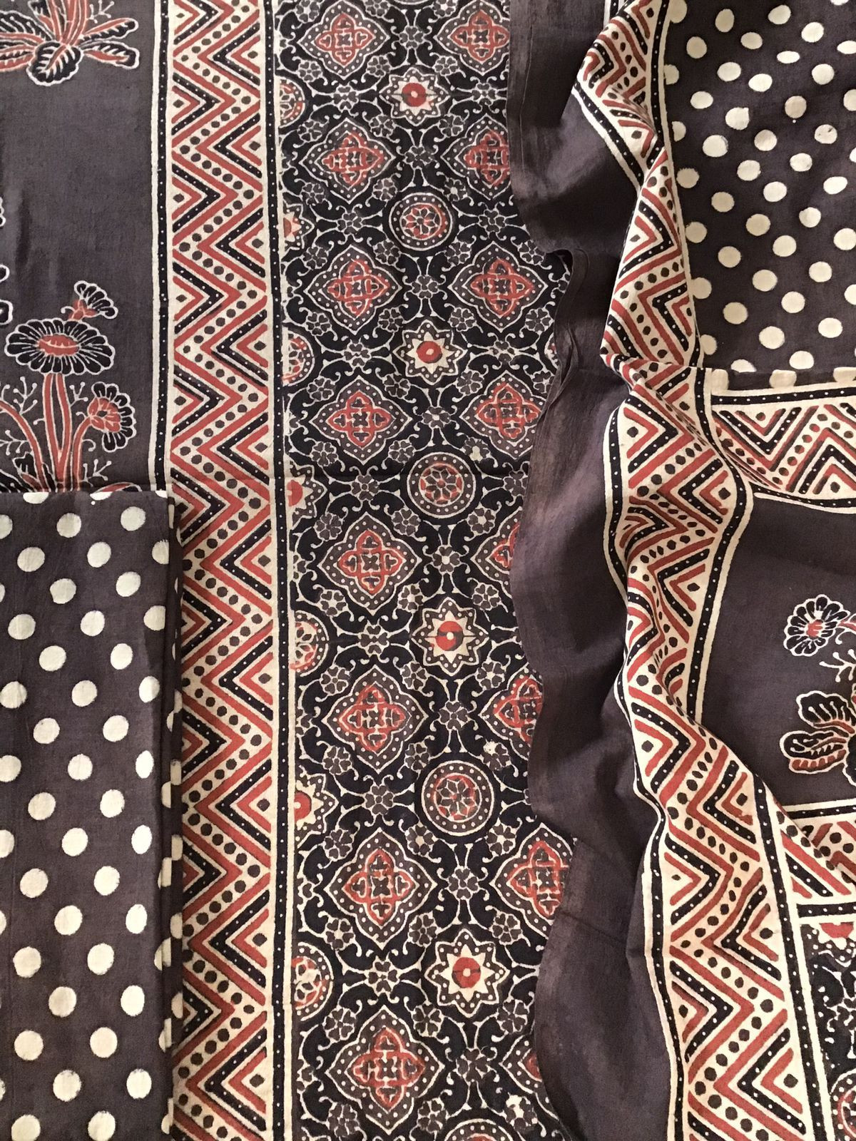 Pure Cotton Ajrakh Printed Suit - Brown