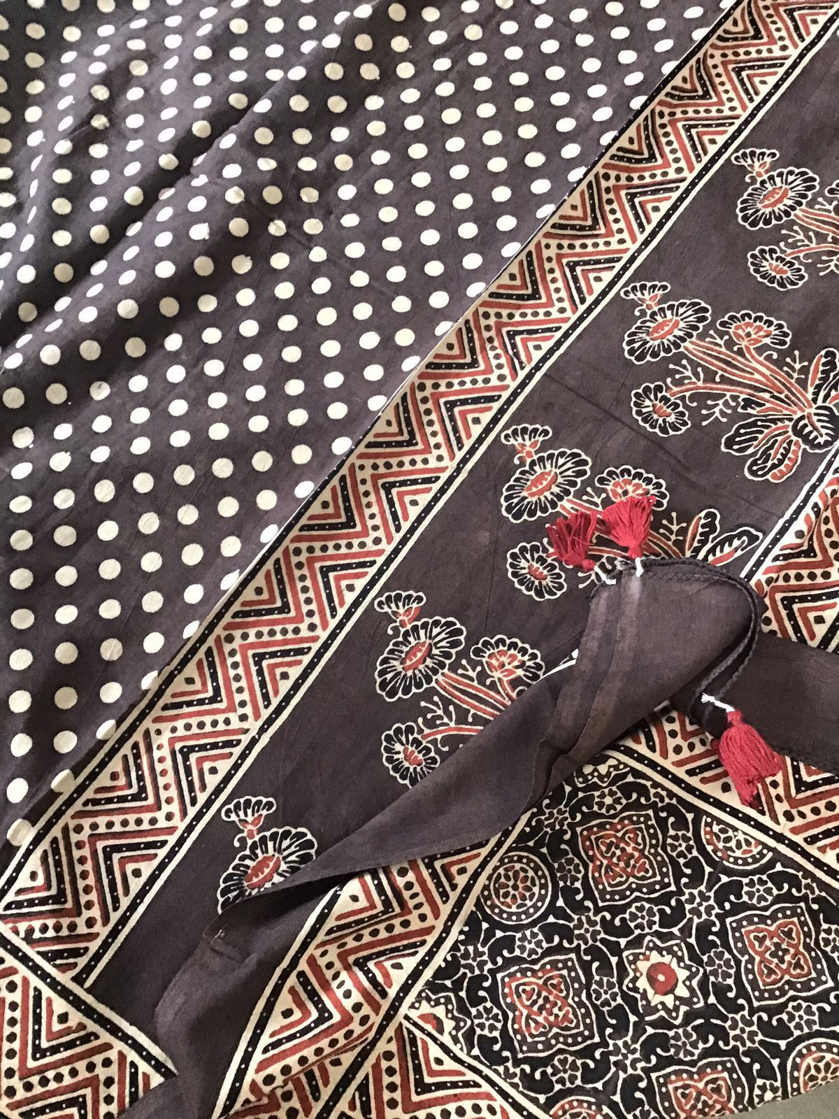 Pure Cotton Ajrakh Printed Suit - Brown