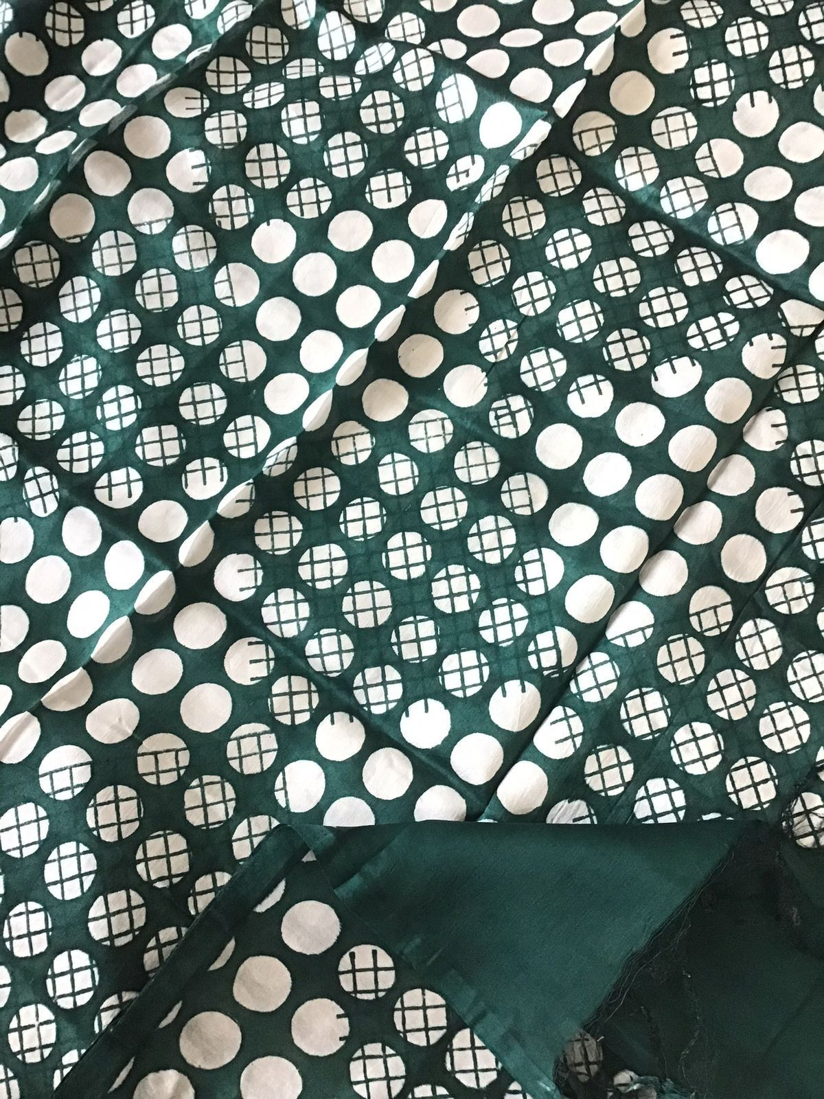 Soft Chanderi Printed Embroidered Suit - Off White