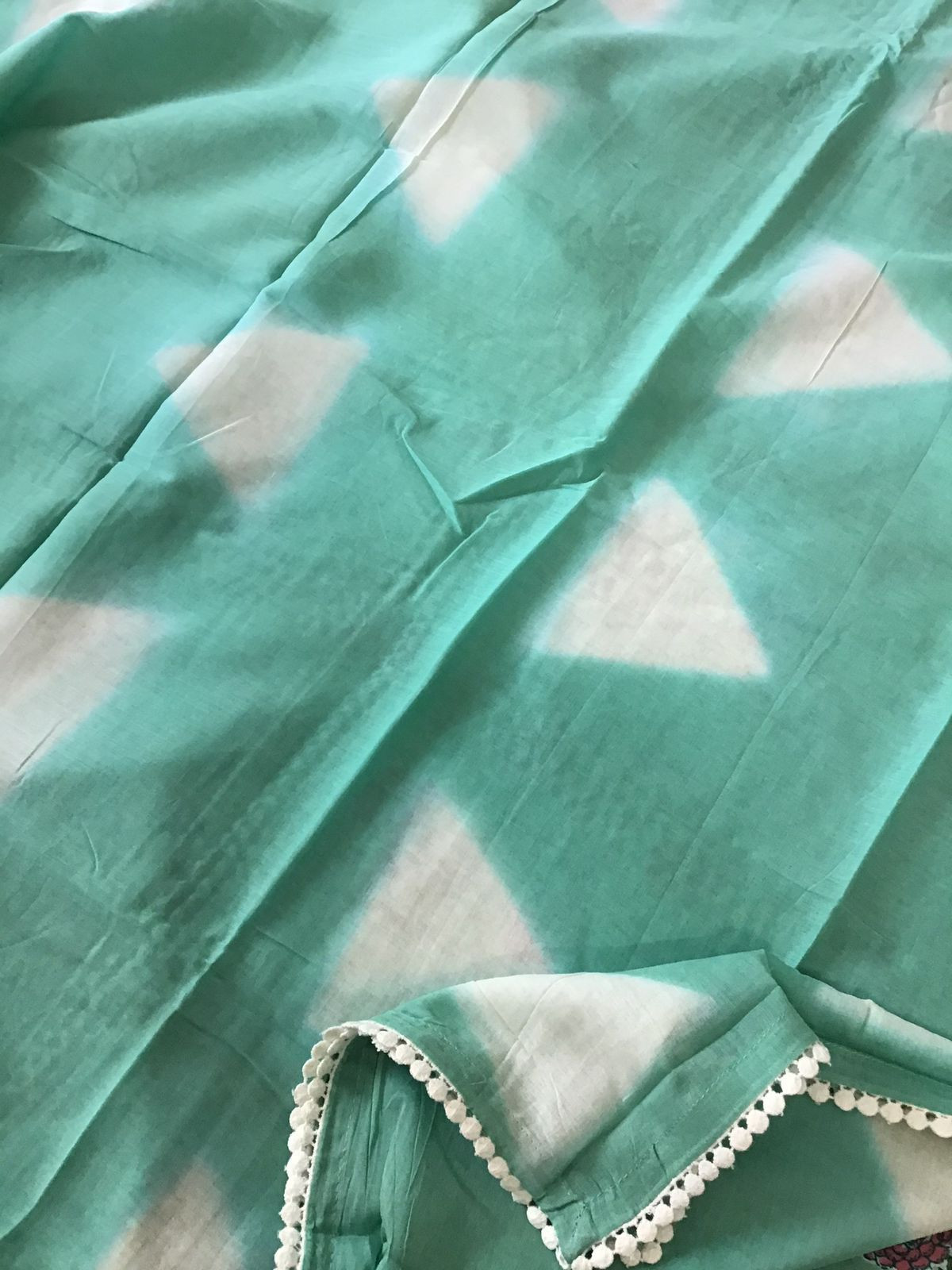 Pure Cotton Printed Suit - Green