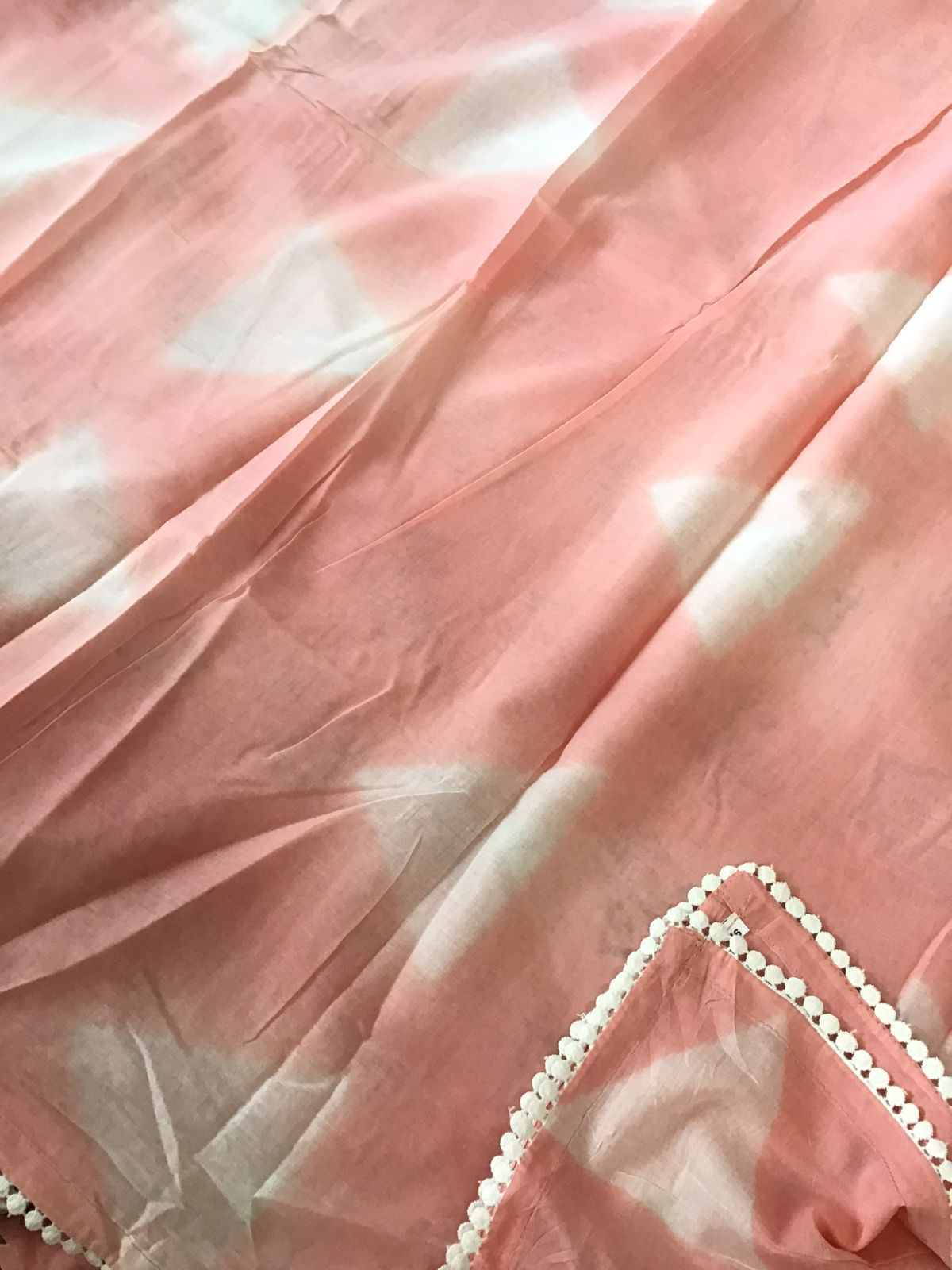 Pure Cotton Printed Suit - Peach