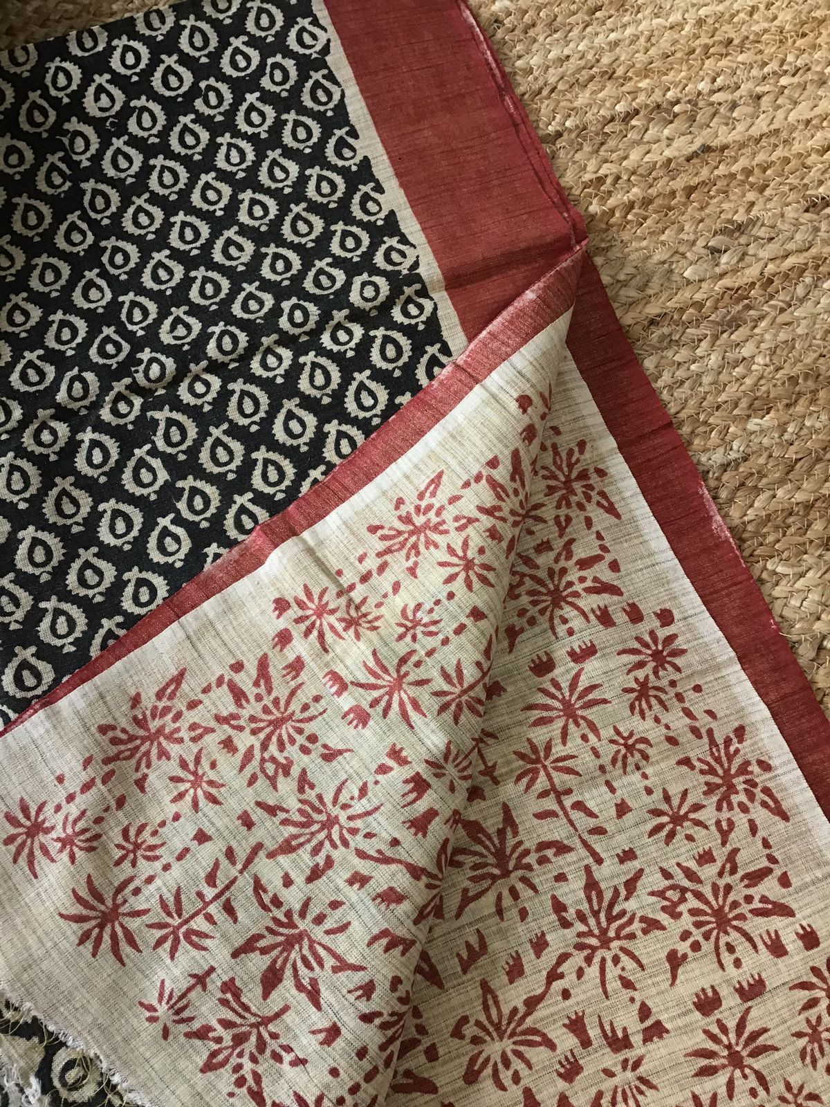 Soft Khadi Silk Printed Suit - Black