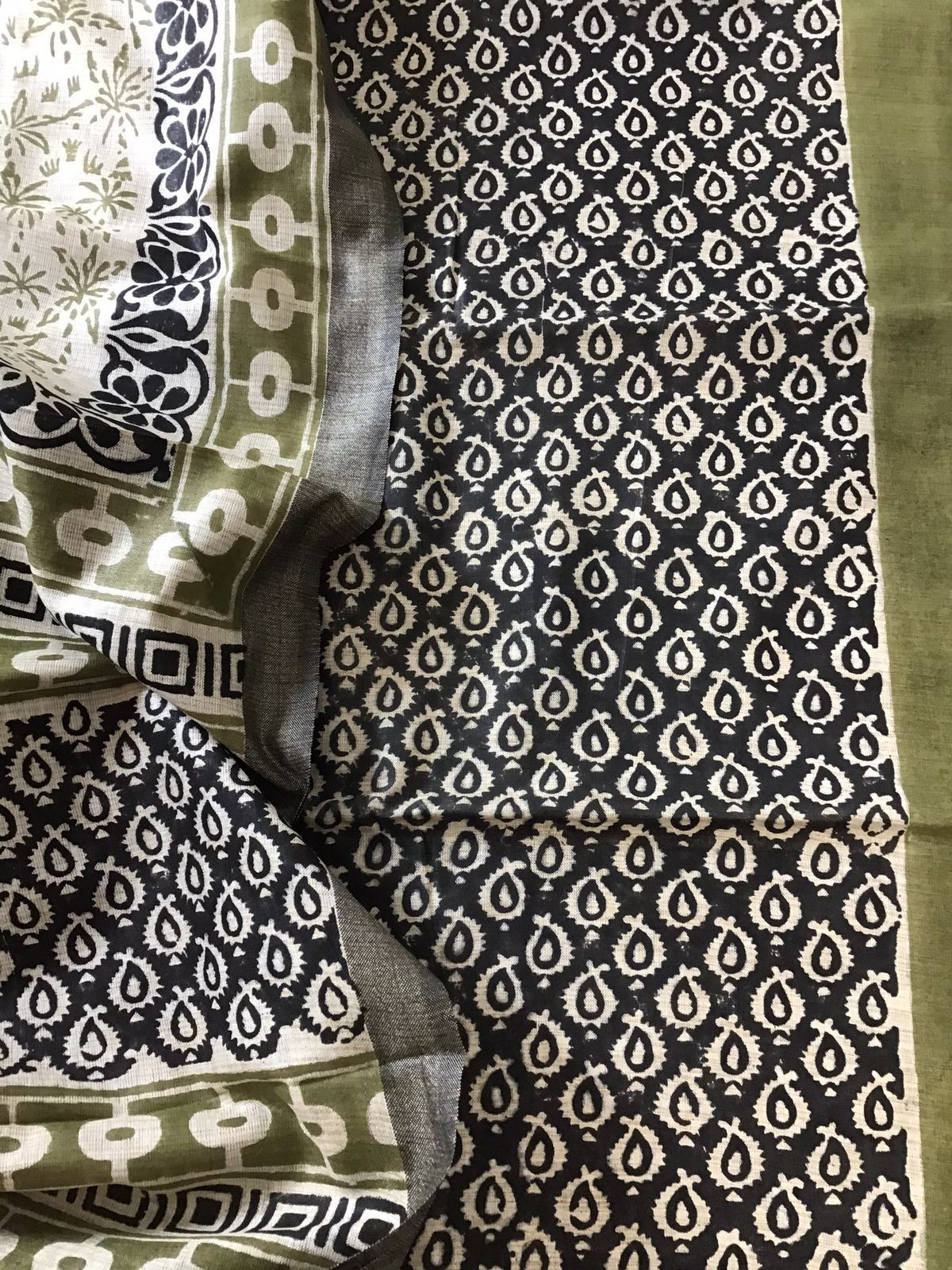 Soft Khadi Silk Printed Suit - Black