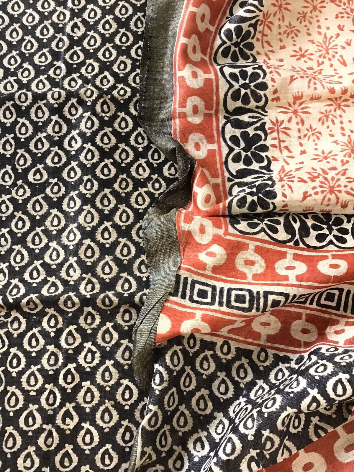 Soft Khadi Silk Printed Suit - Black