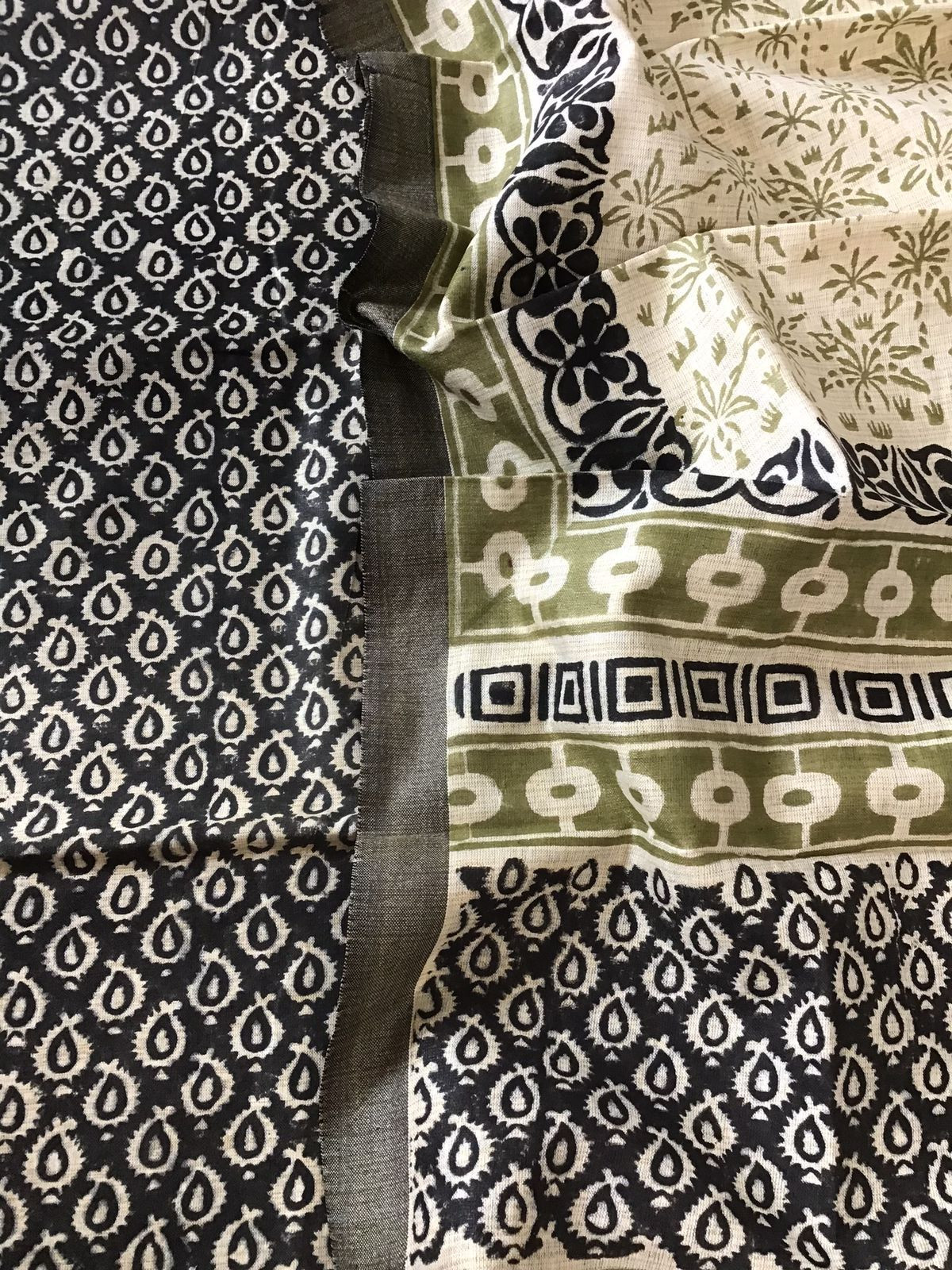 Soft Khadi Silk Printed Suit - Black