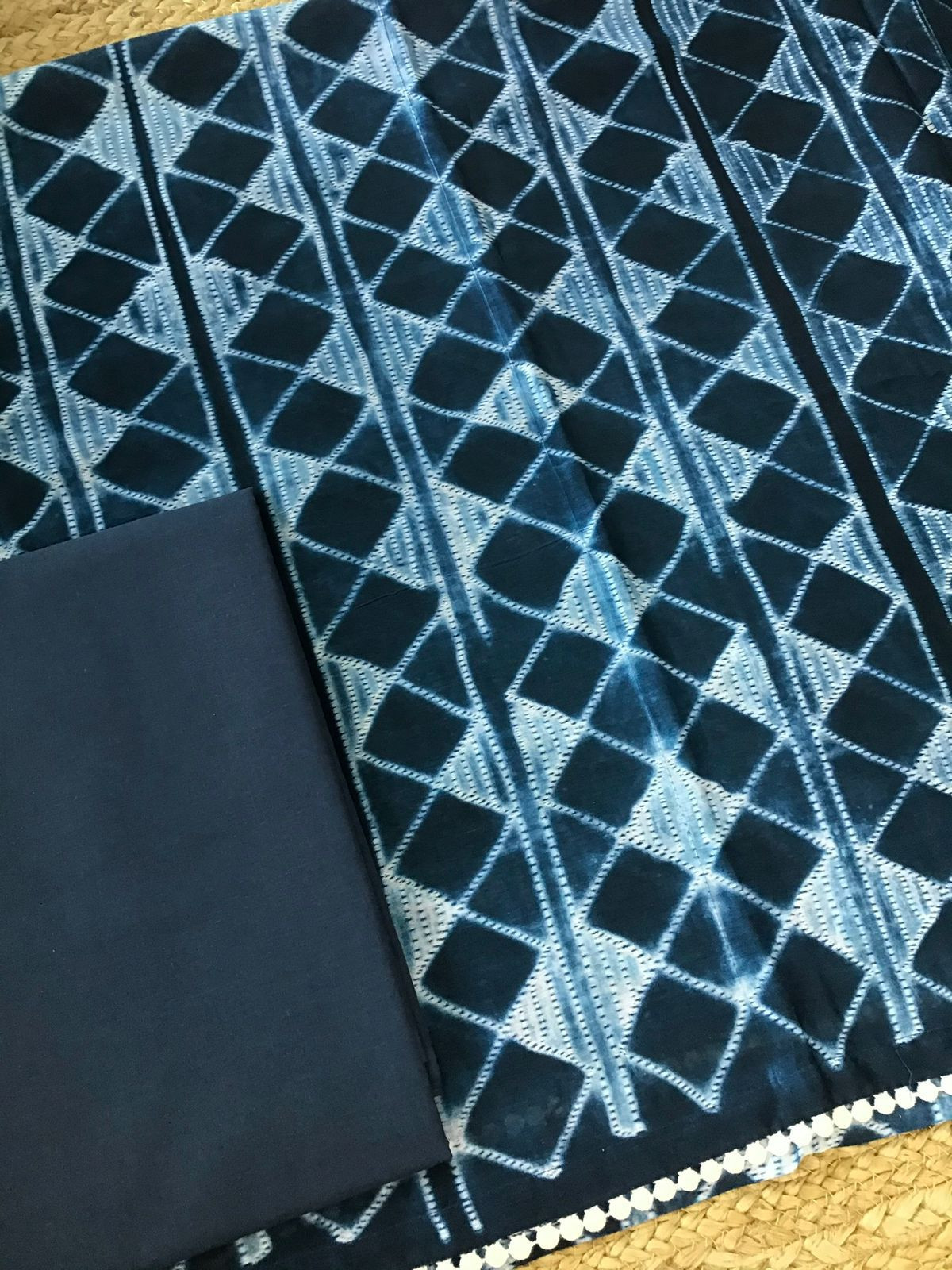 Pure Maheshwari Silk Printed Suit - Blue