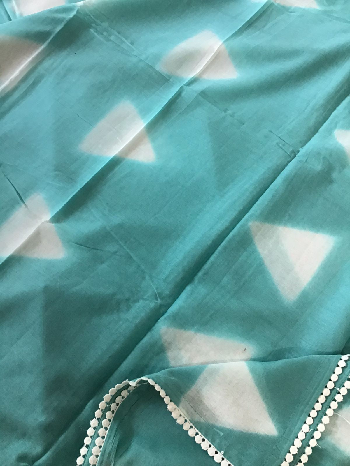 Pure Cotton Printed Suit - Sea Green