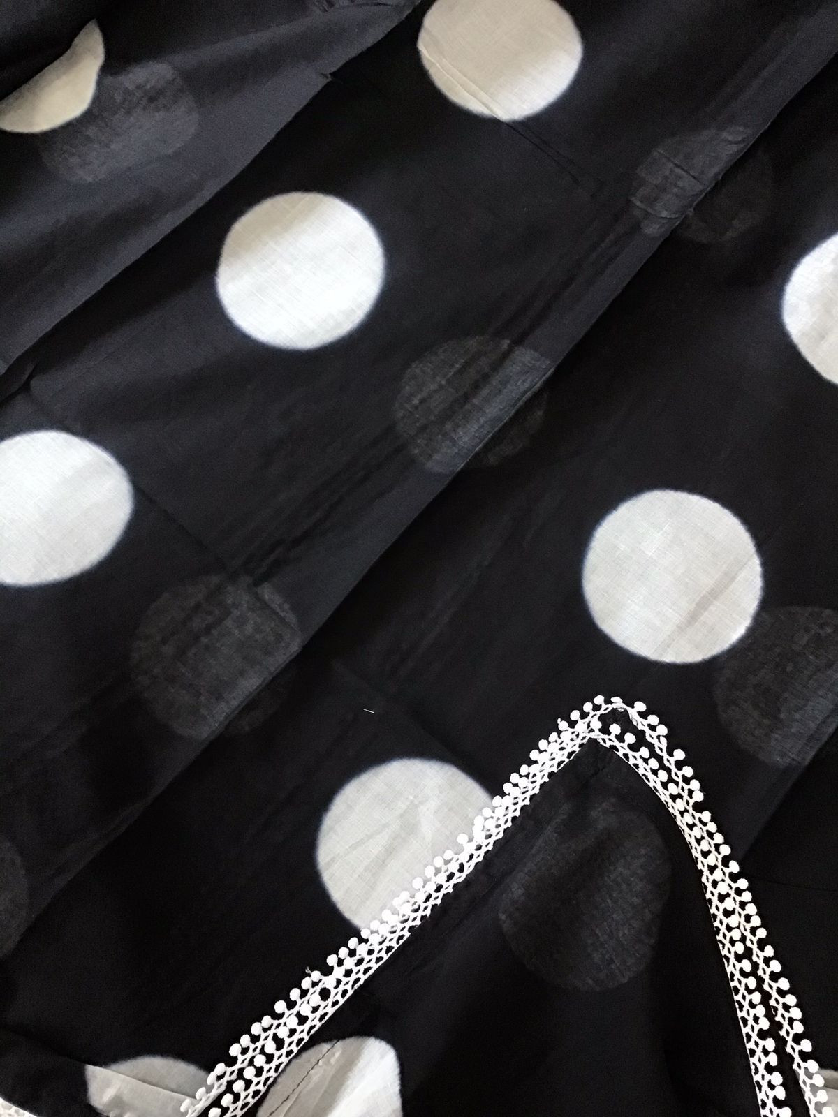 Pure Cotton Printed Suit - Black