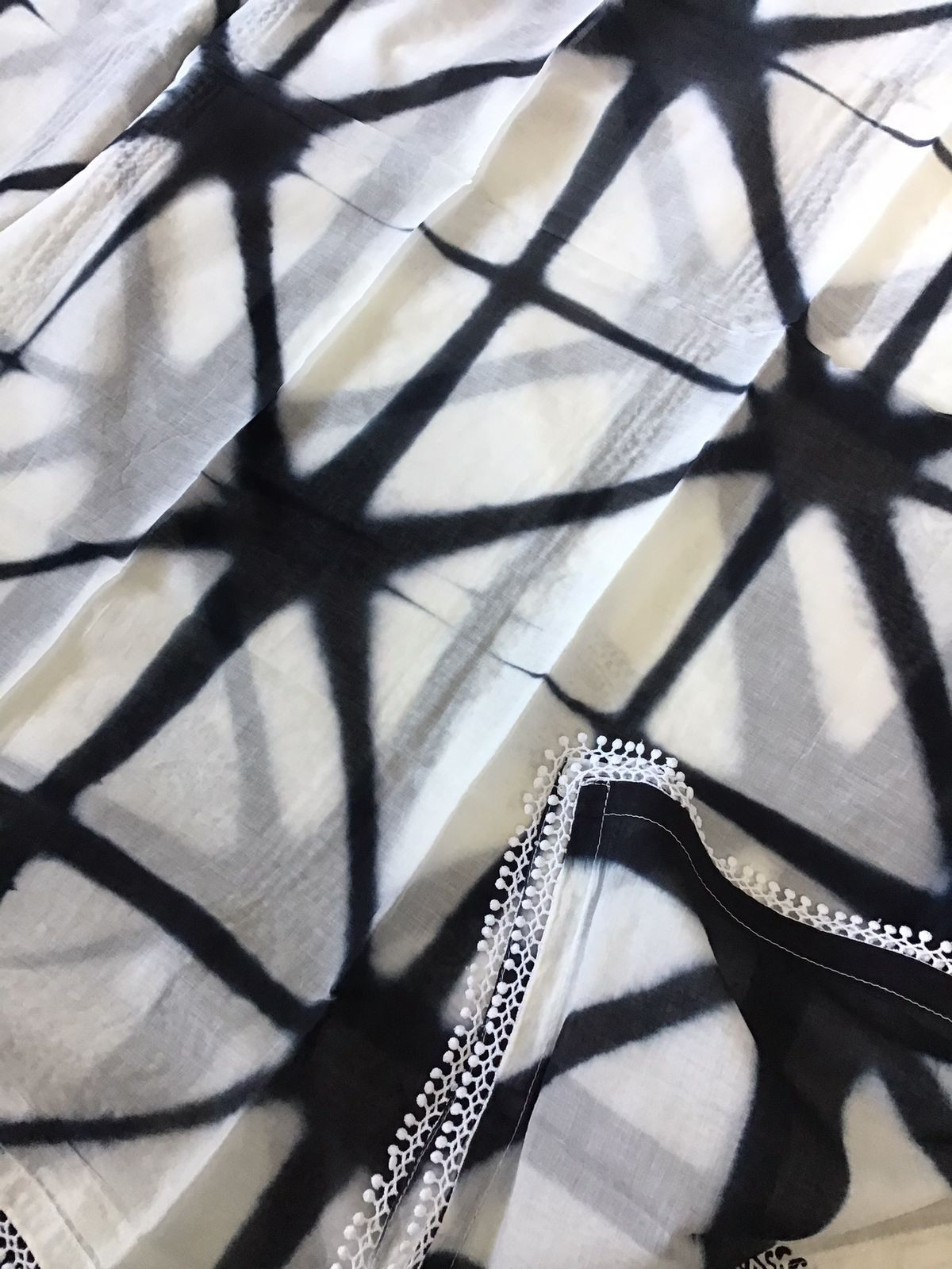 Pure Cotton Printed Suit - Off White