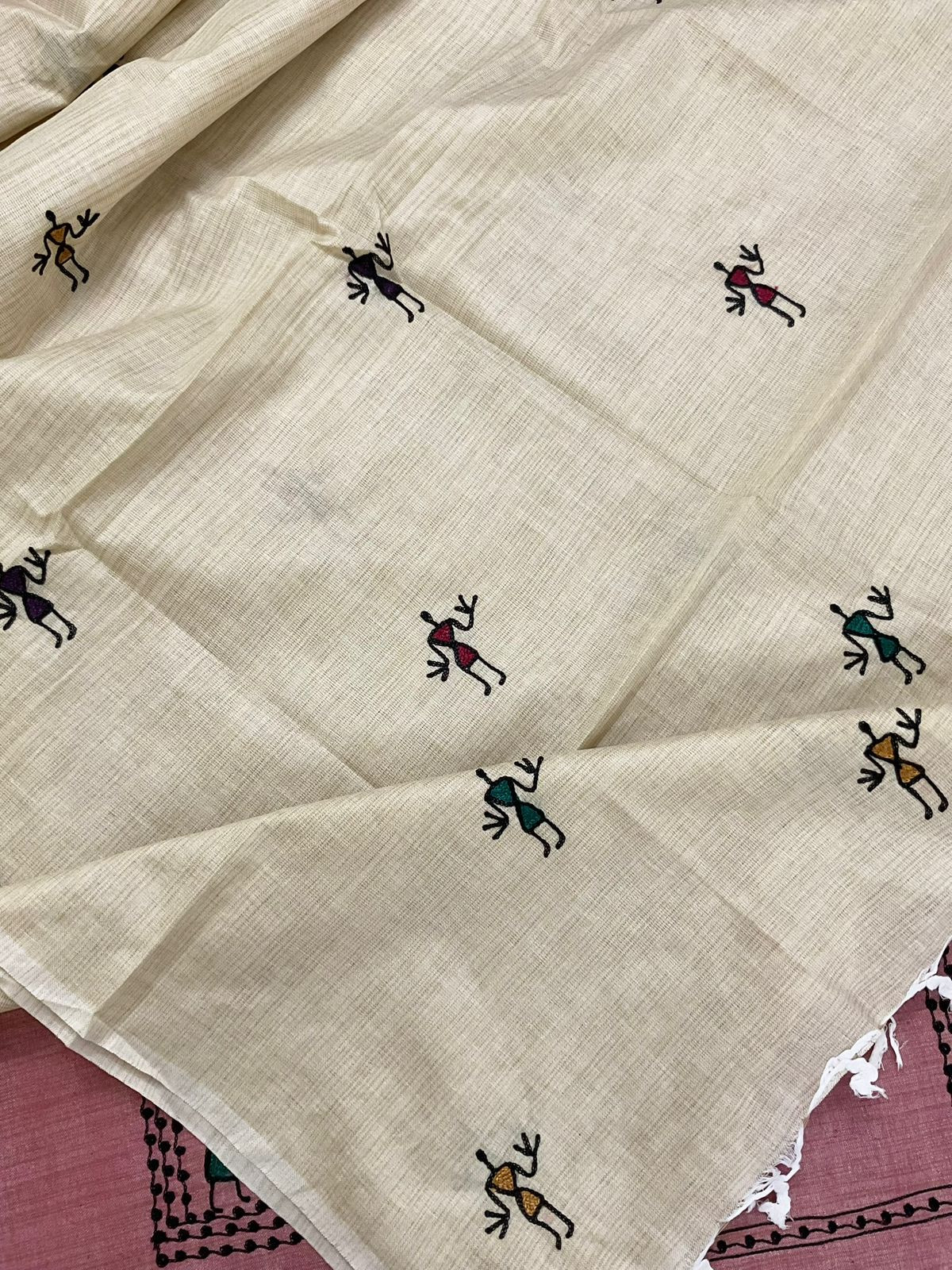 Soft Khadi Silk Embroidered Suit - Pink