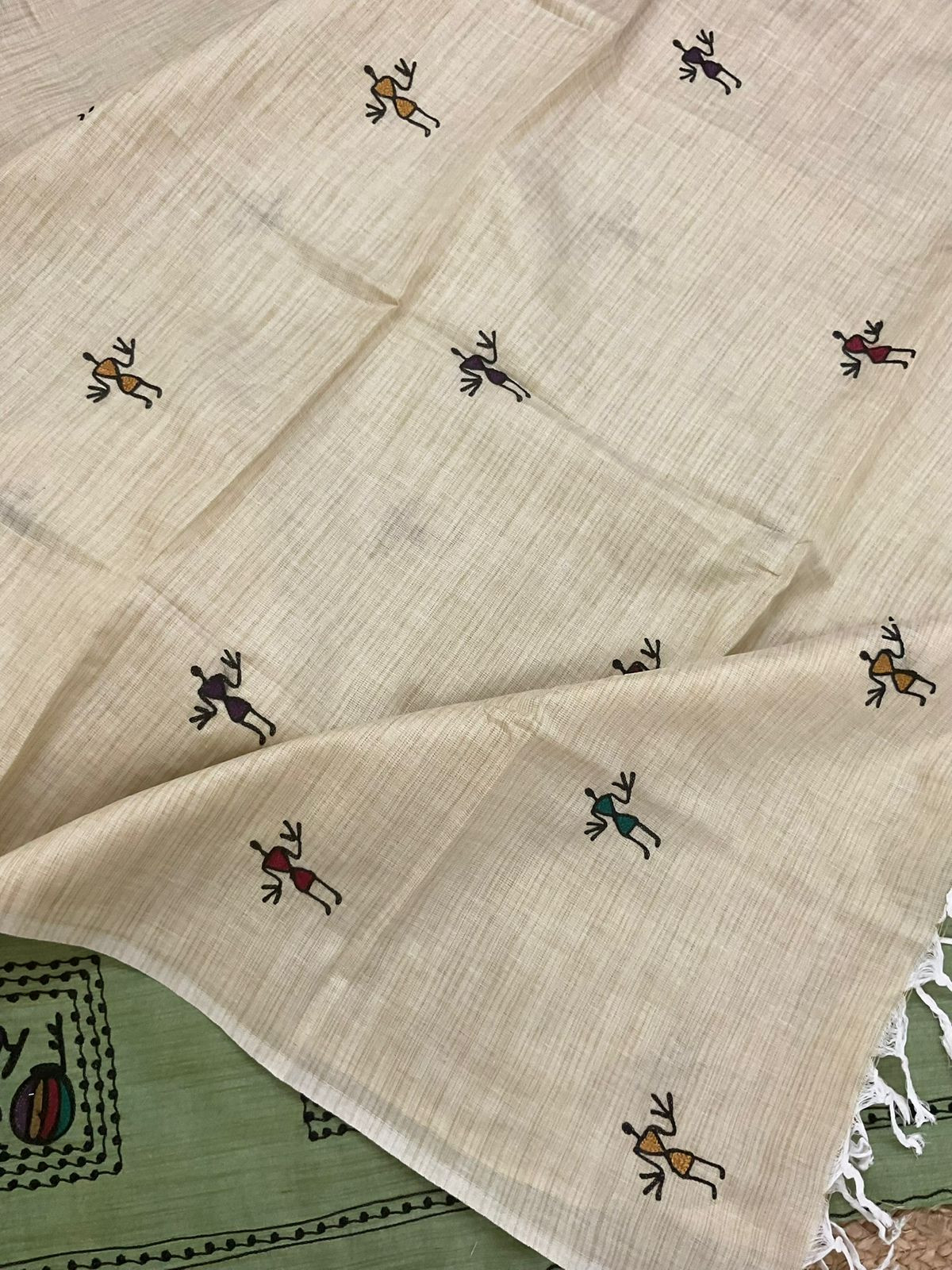 Soft Khadi Silk Embroidered Suit - Green