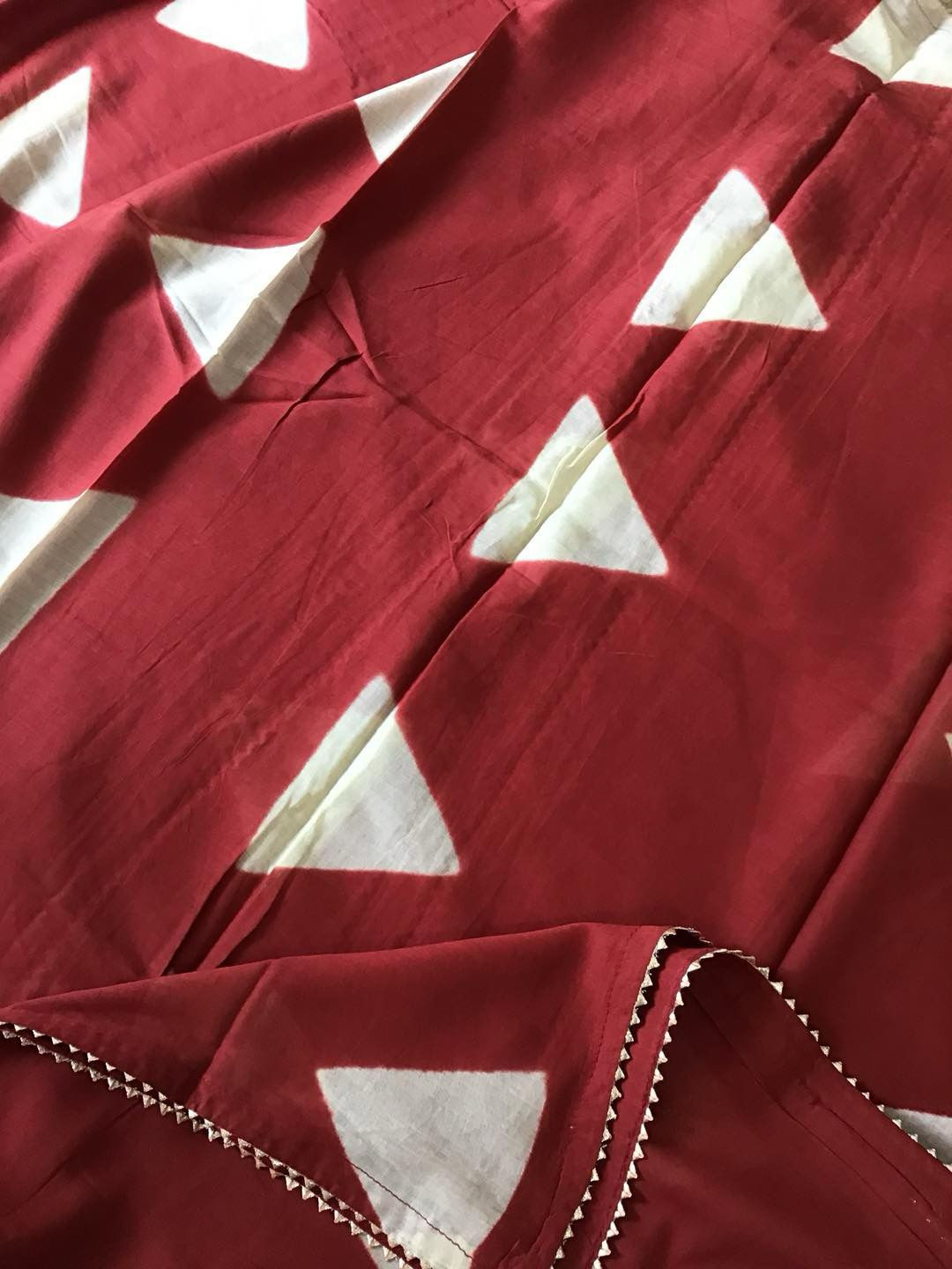 Pure Cotton Printed Suit - Maroon