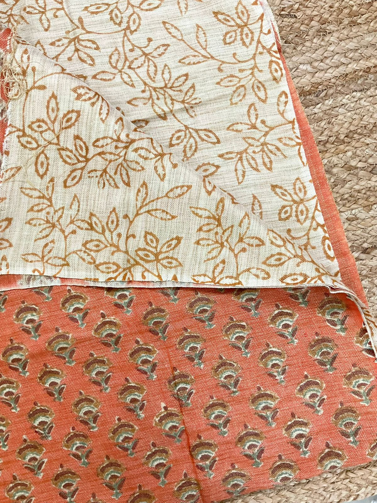 Soft Pashmina Khadi Silk Printed Suit - Peach