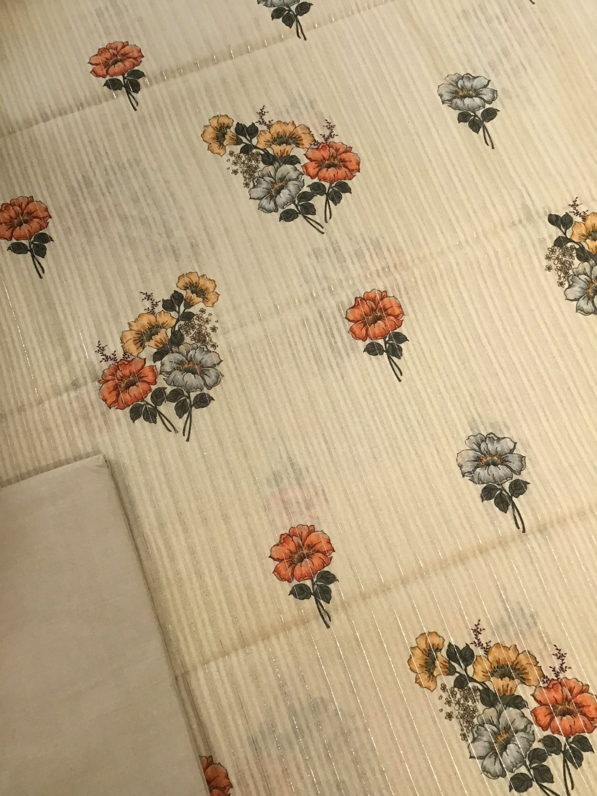 Pure Cotton Printed Self Weaved Suit - Yellow