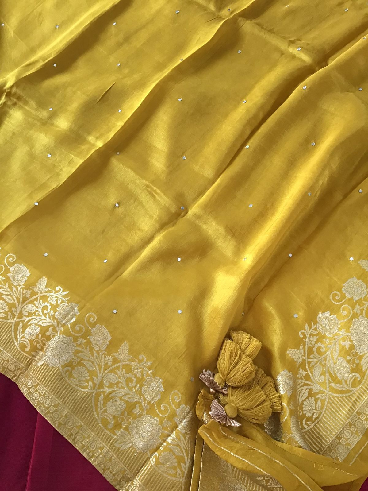 Pure Cotton Silk Banarasi Weaved Embroidered Suit - Pink