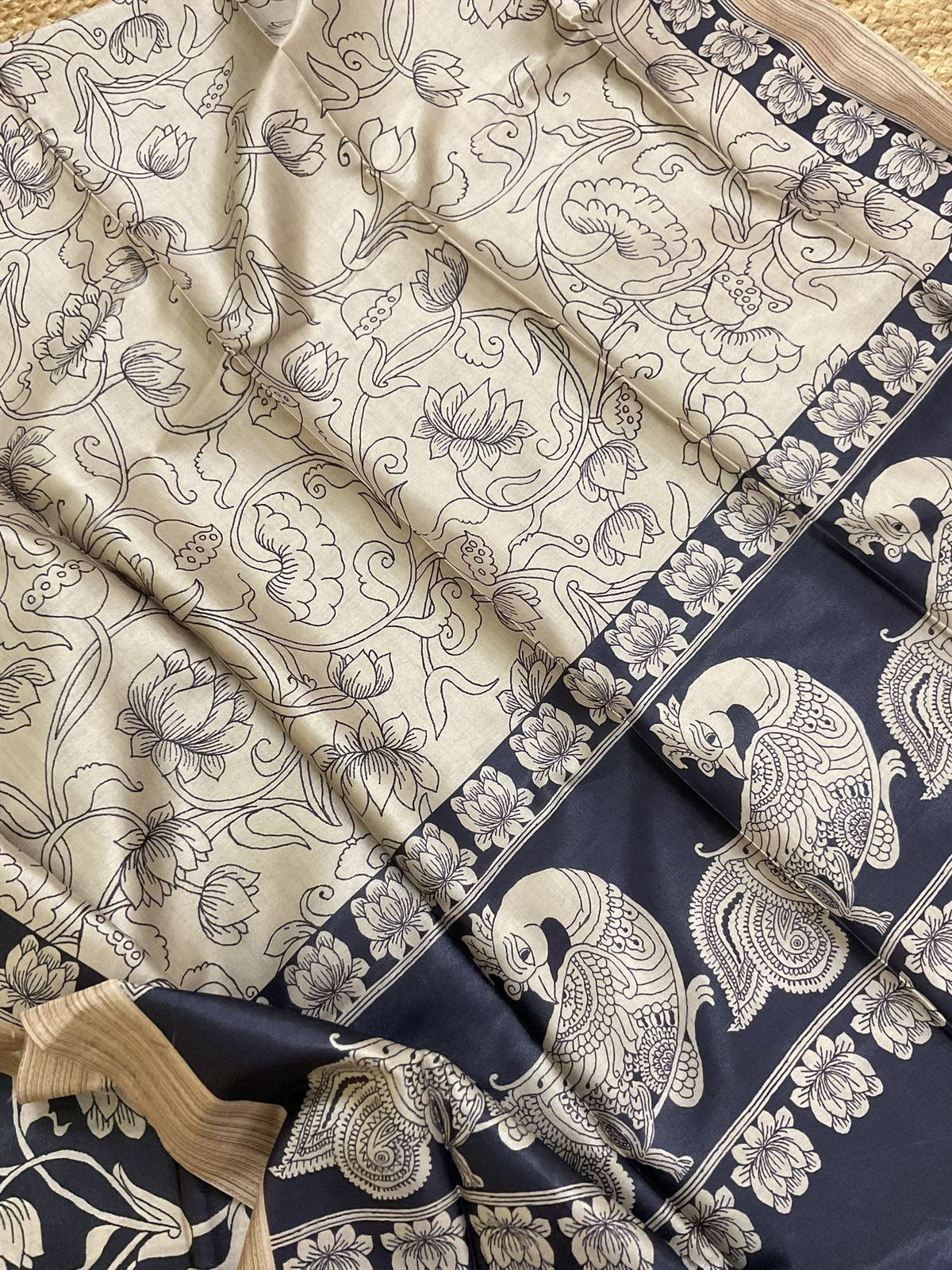 Soft Chanderi Printed Suit - Blue