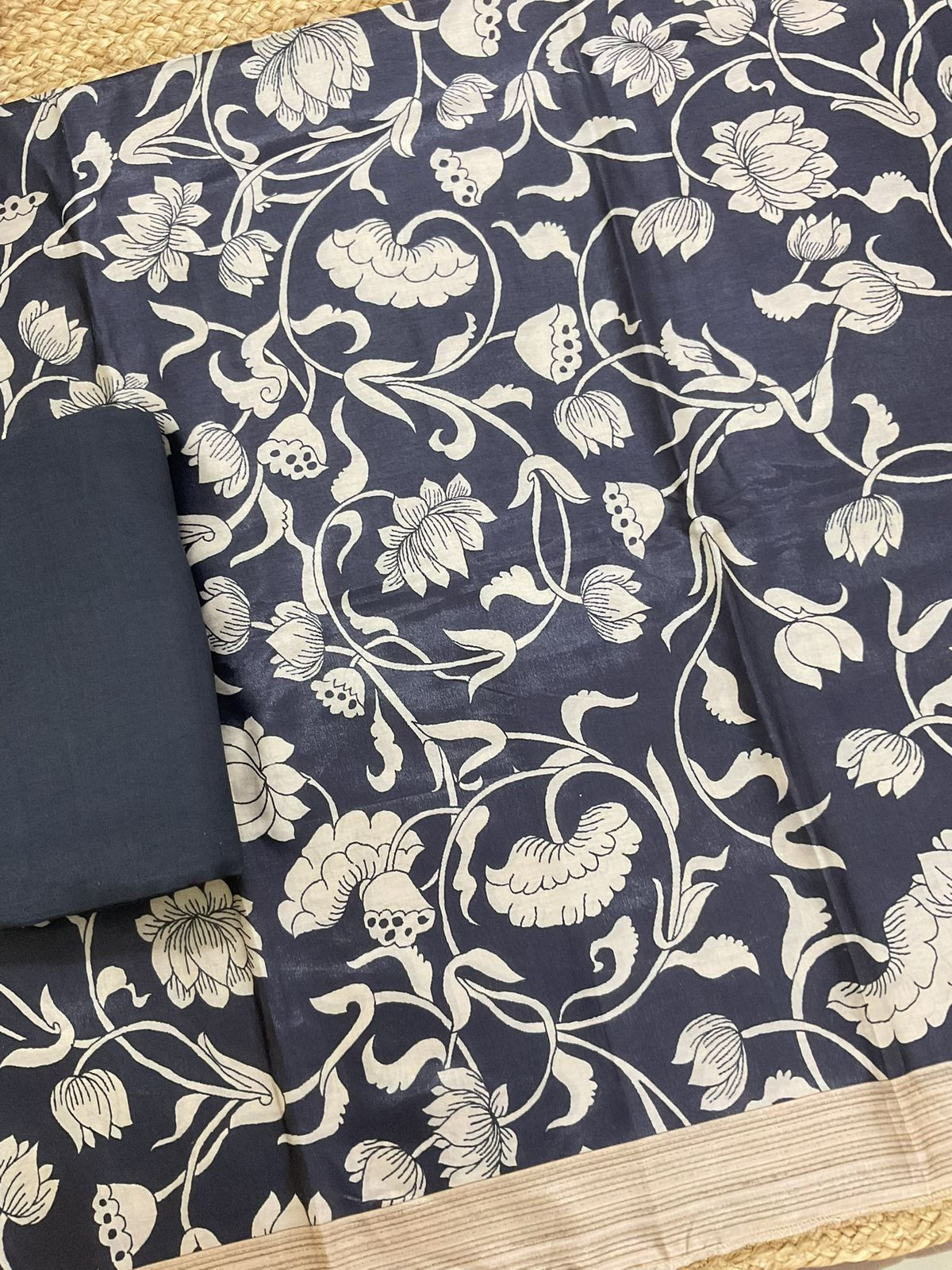 Soft Chanderi Printed Suit - Blue