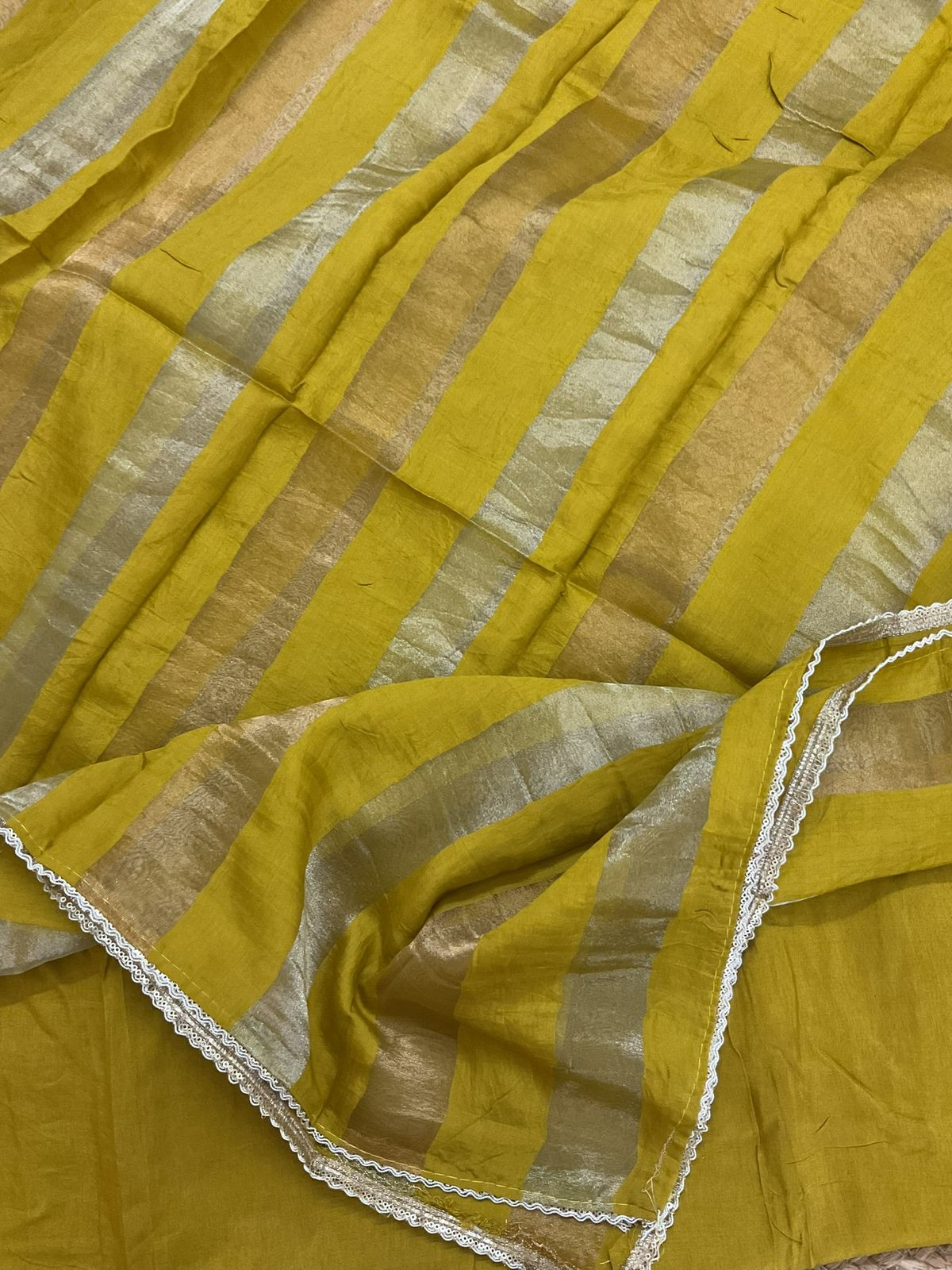 Soft Muslin Embroidered Suit - Yellow