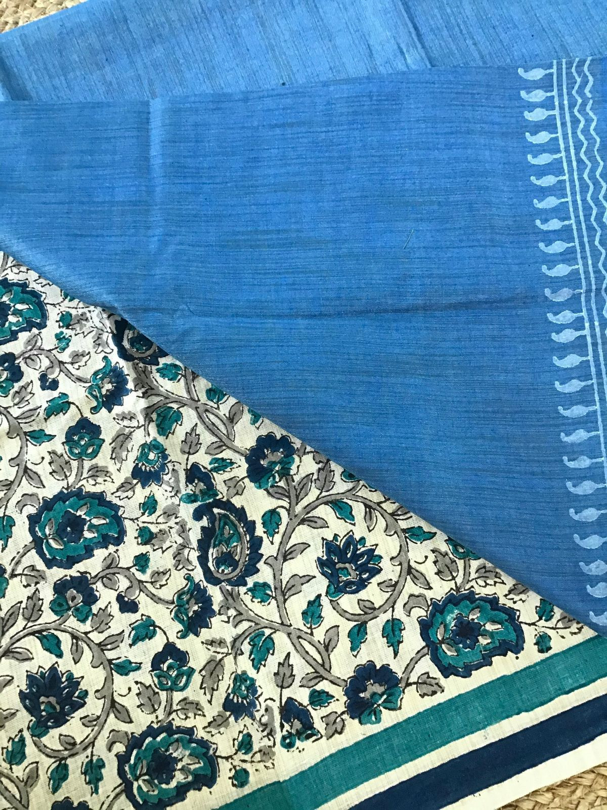 Soft Khadi Silk Printed Suit - Blue