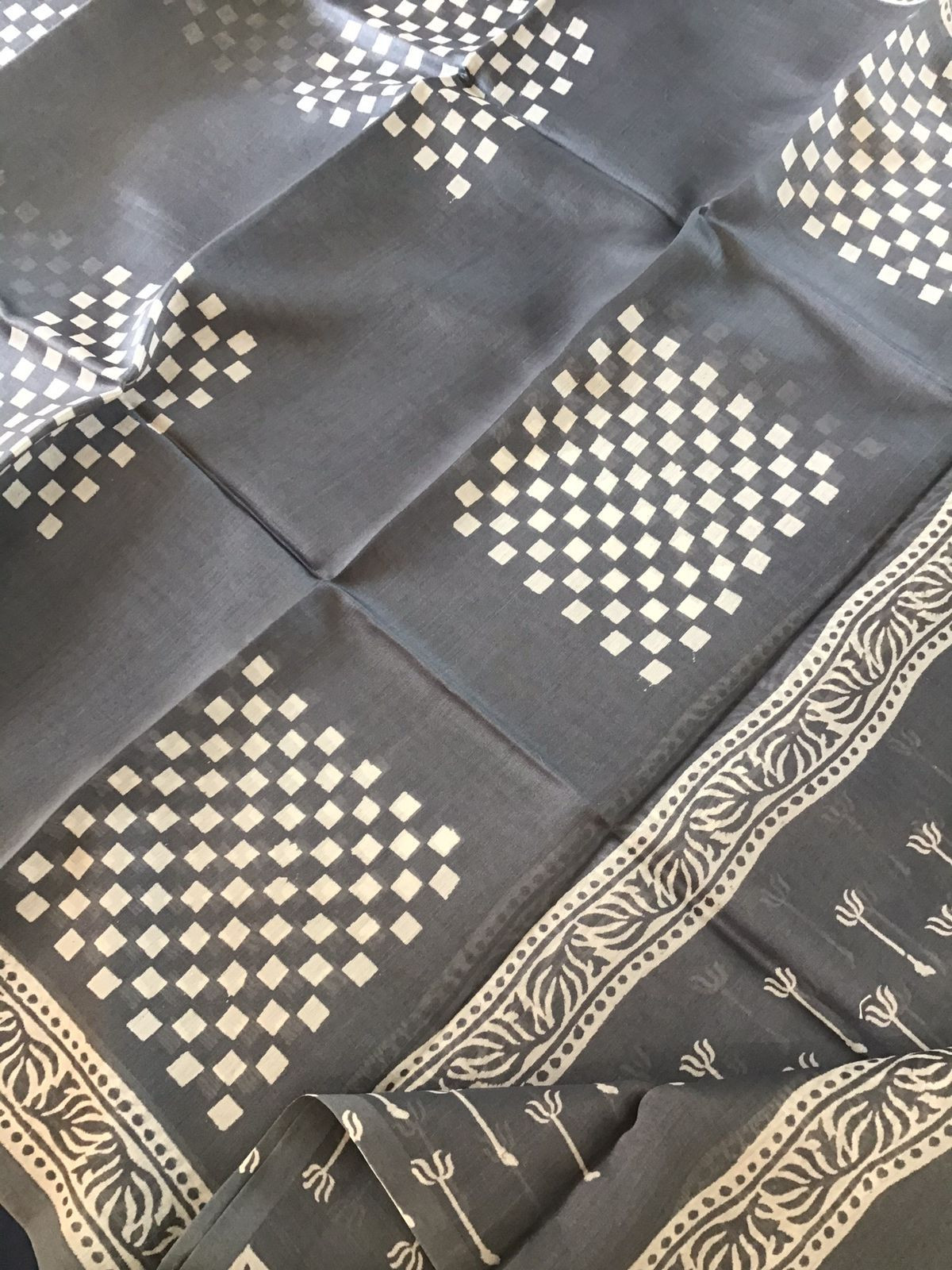 Pure Maheshwari Silk Printed Suit - Blue