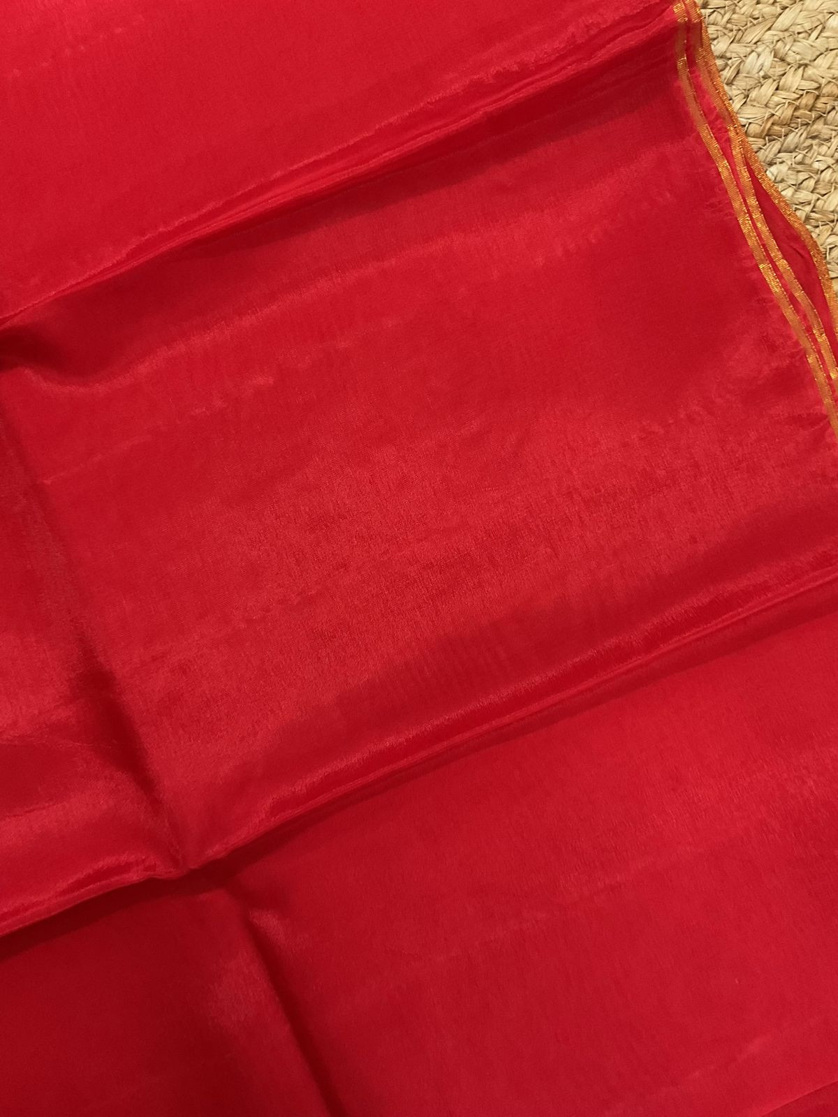Soft Dola Silk Banarasi Weaved Suit - Red
